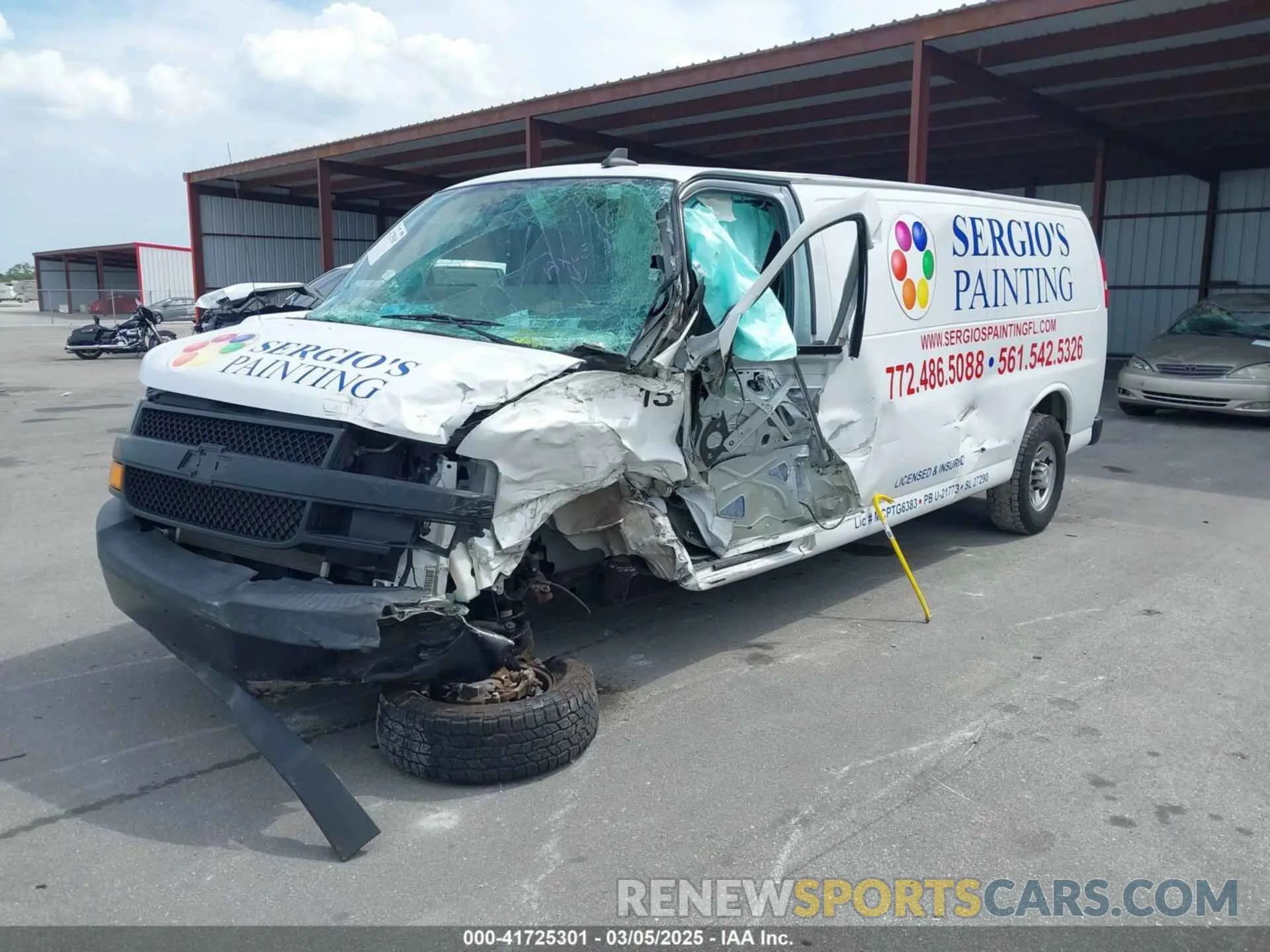 2 Photograph of a damaged car 1GCWGBFP7L1118907 CHEVROLET EXPRESS CARGO 2020