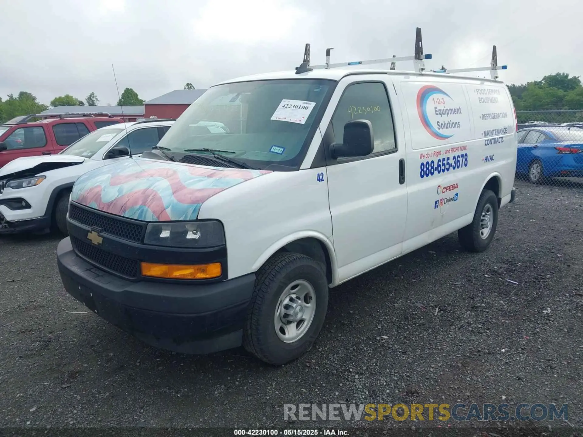 2 Photograph of a damaged car 1GCWGAFP8M1303608 CHEVROLET EXPRESS CARGO 2021