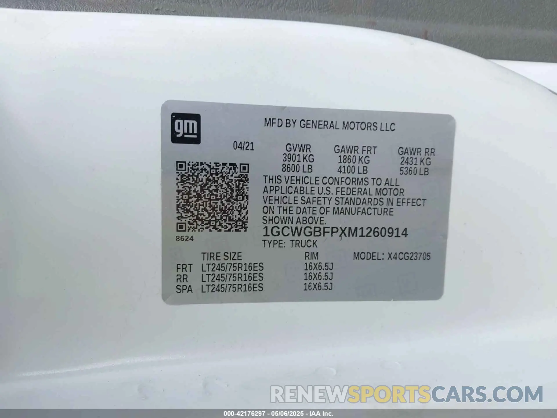 9 Photograph of a damaged car 1GCWGBFPXM1260914 CHEVROLET EXPRESS CARGO 2021