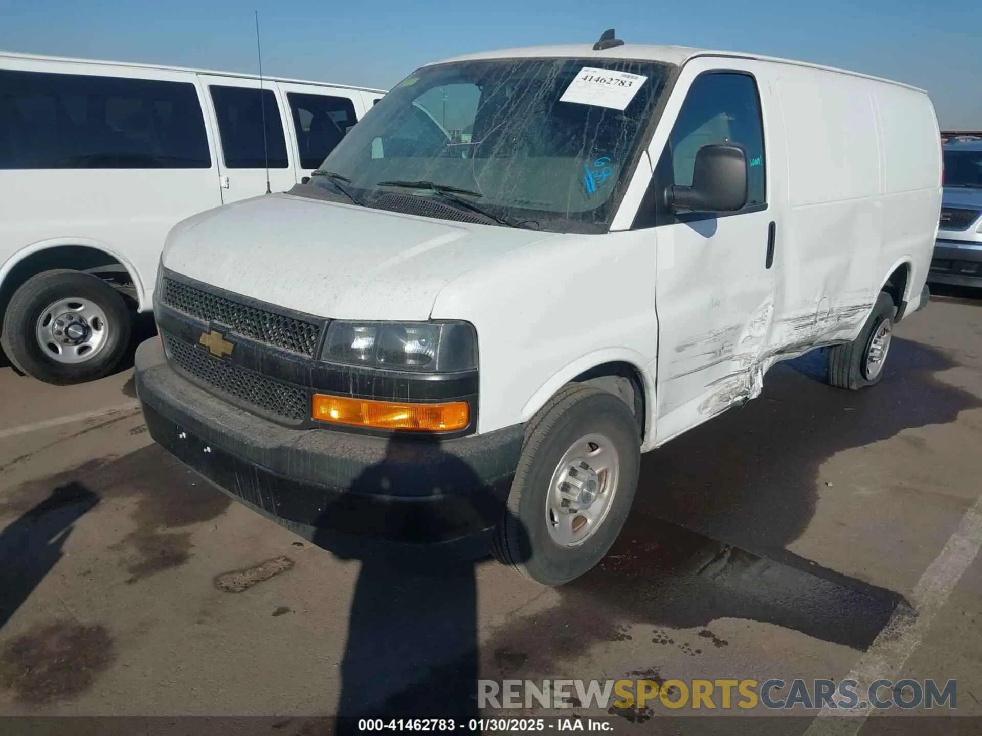 2 Photograph of a damaged car 1GCWGAFP9N1261774 CHEVROLET EXPRESS CARGO 2022