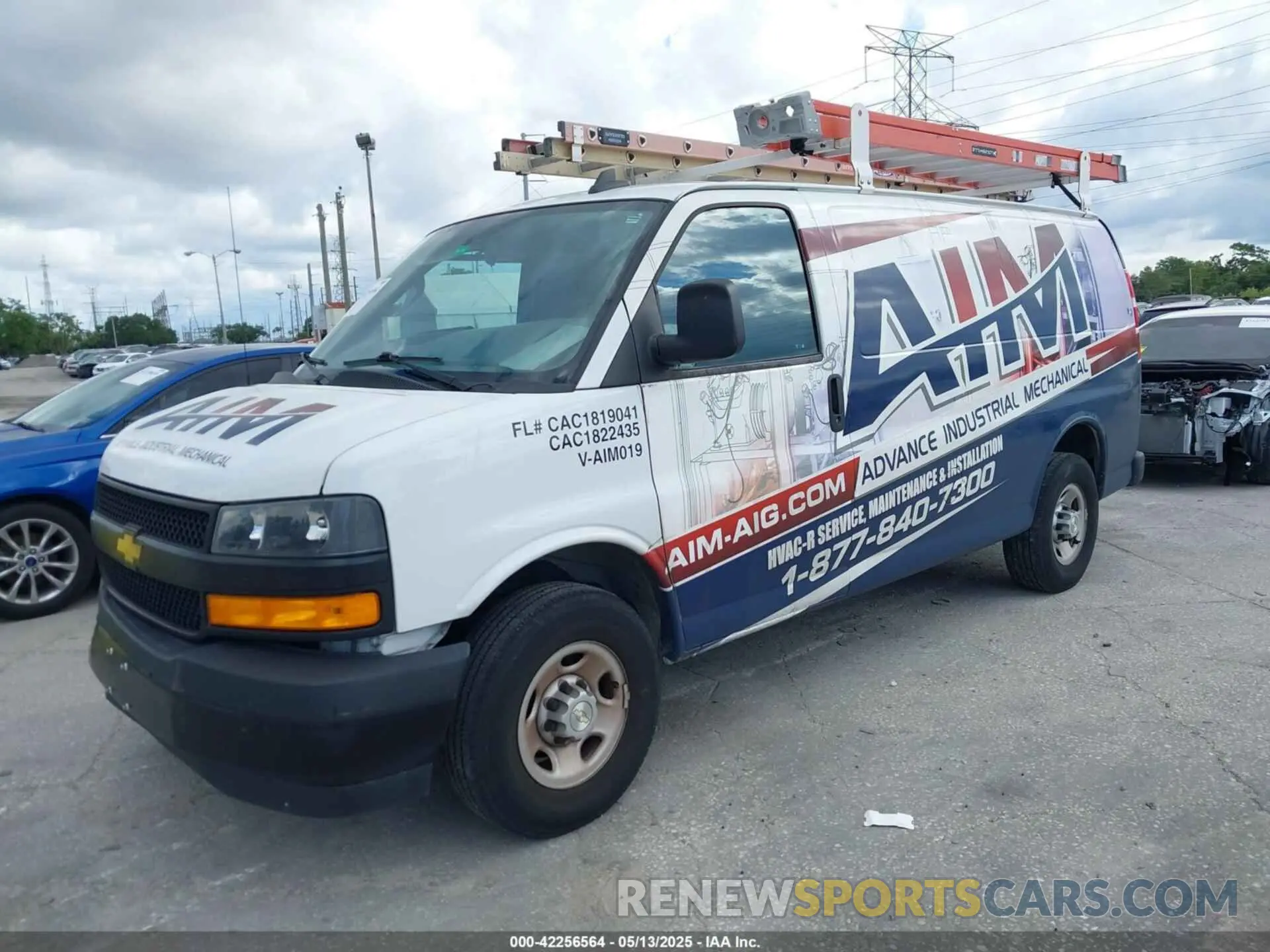 2 Photograph of a damaged car 1GCWGAFPXN1281984 CHEVROLET EXPRESS CARGO 2022