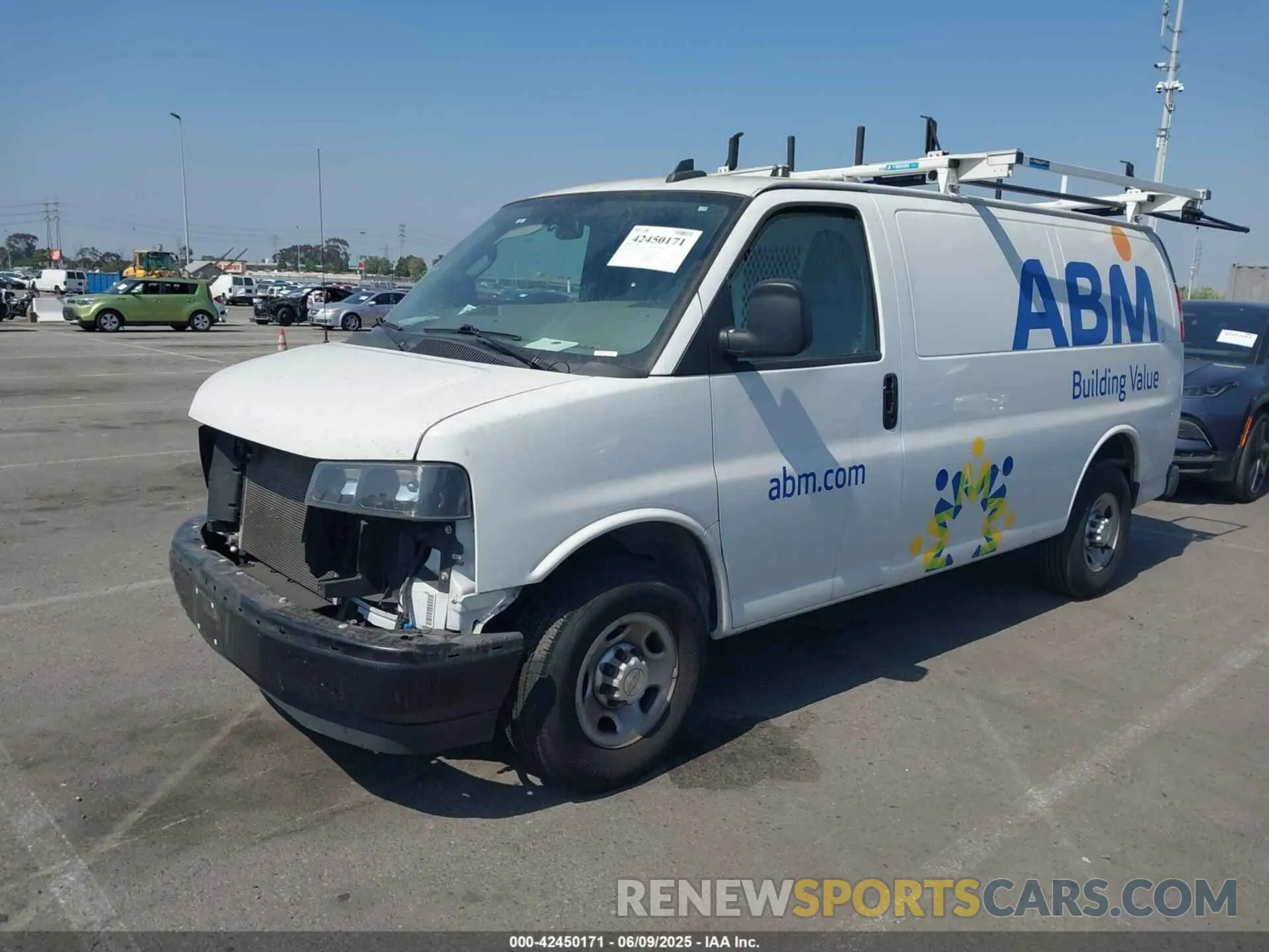 2 Photograph of a damaged car 1GCWGAFP2P1100606 CHEVROLET EXPRESS CARGO 2023