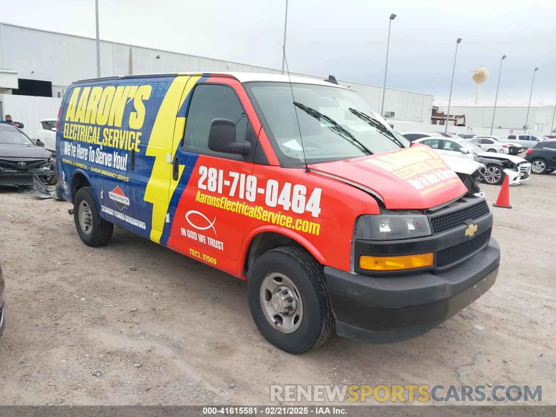 1 Photograph of a damaged car 1GCWGAFP3P1219054 CHEVROLET EXPRESS CARGO 2023