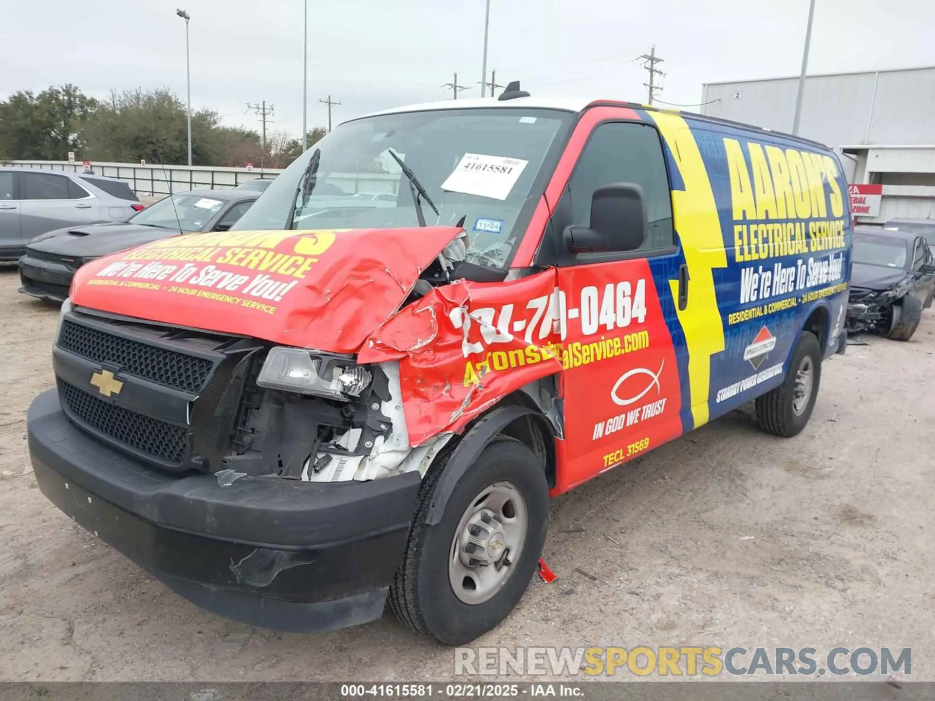 2 Photograph of a damaged car 1GCWGAFP3P1219054 CHEVROLET EXPRESS CARGO 2023