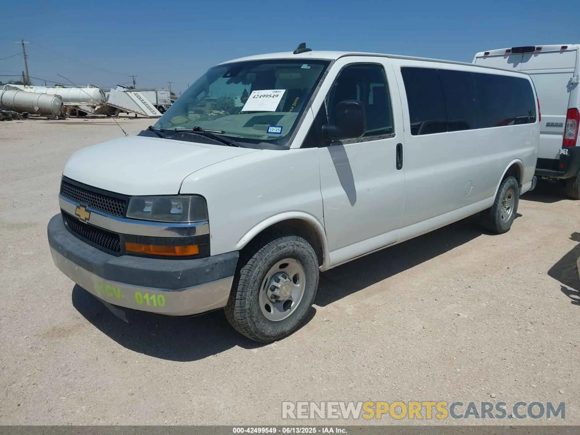 2 Photograph of a damaged car 1GAZGPFP6L1230617 CHEVROLET EXPRESS PASSENGER 2020