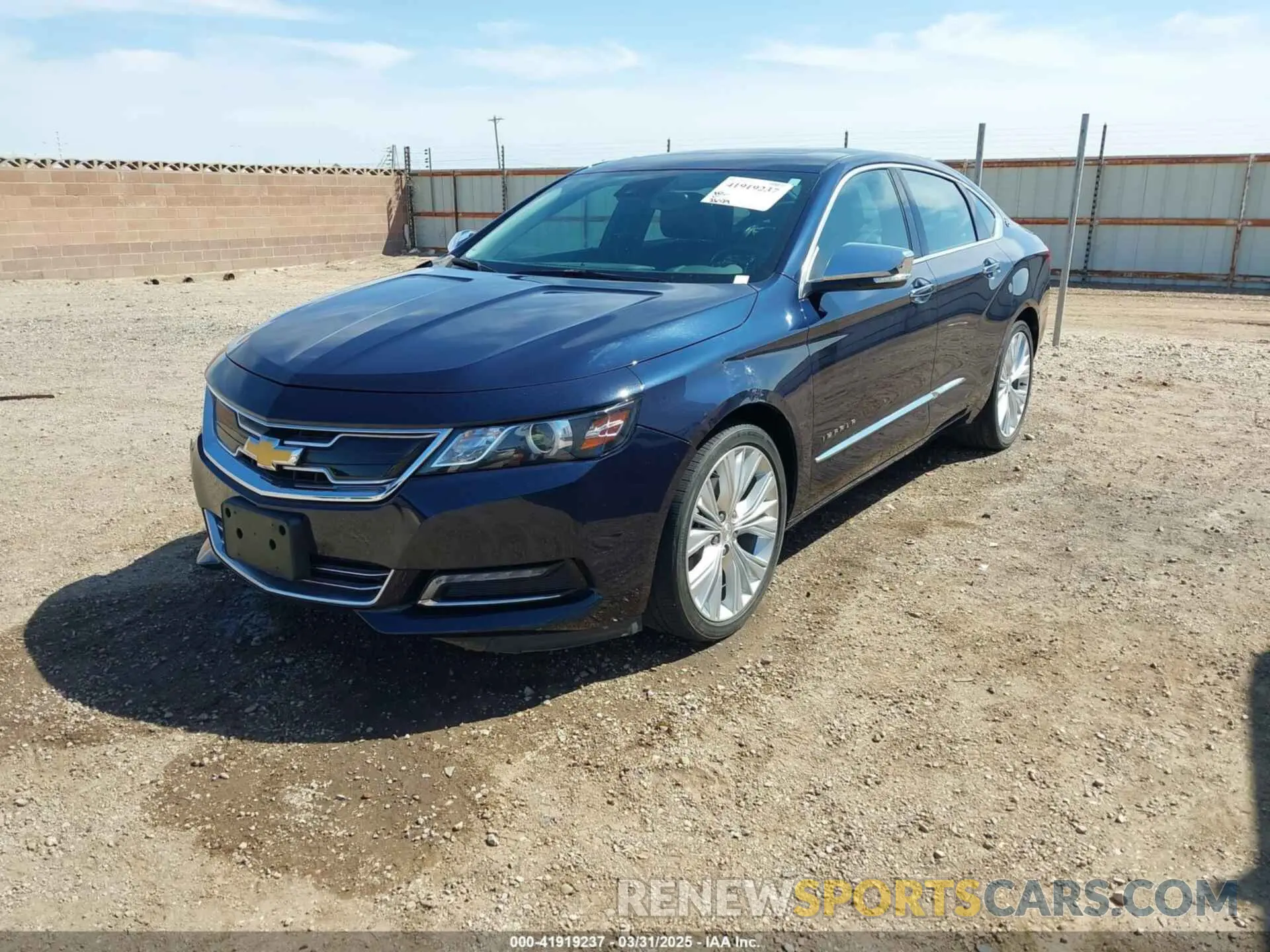 1 Photograph of a damaged car 2G1105S30K9128233 CHEVROLET IMPALA 2019