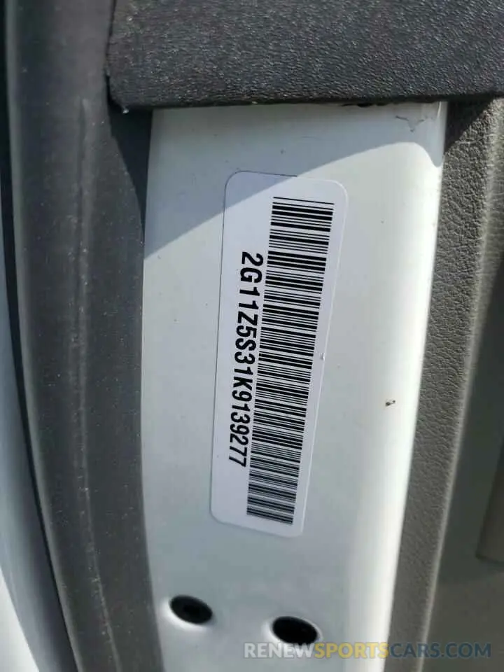 12 Photograph of a damaged car 2G11Z5S31K9139277 CHEVROLET IMPALA 2019