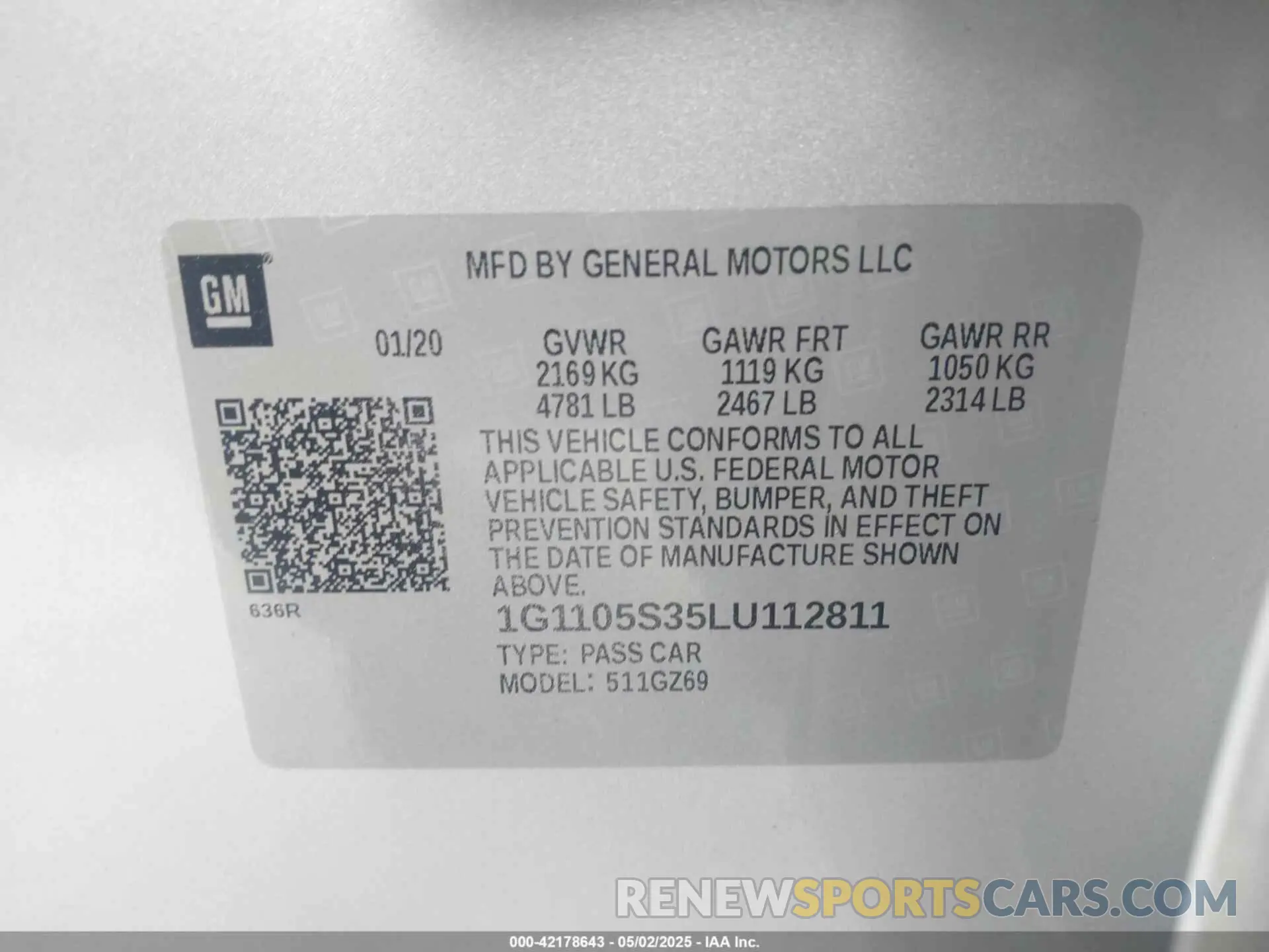 9 Photograph of a damaged car 1G1105S35LU112811 CHEVROLET IMPALA 2020