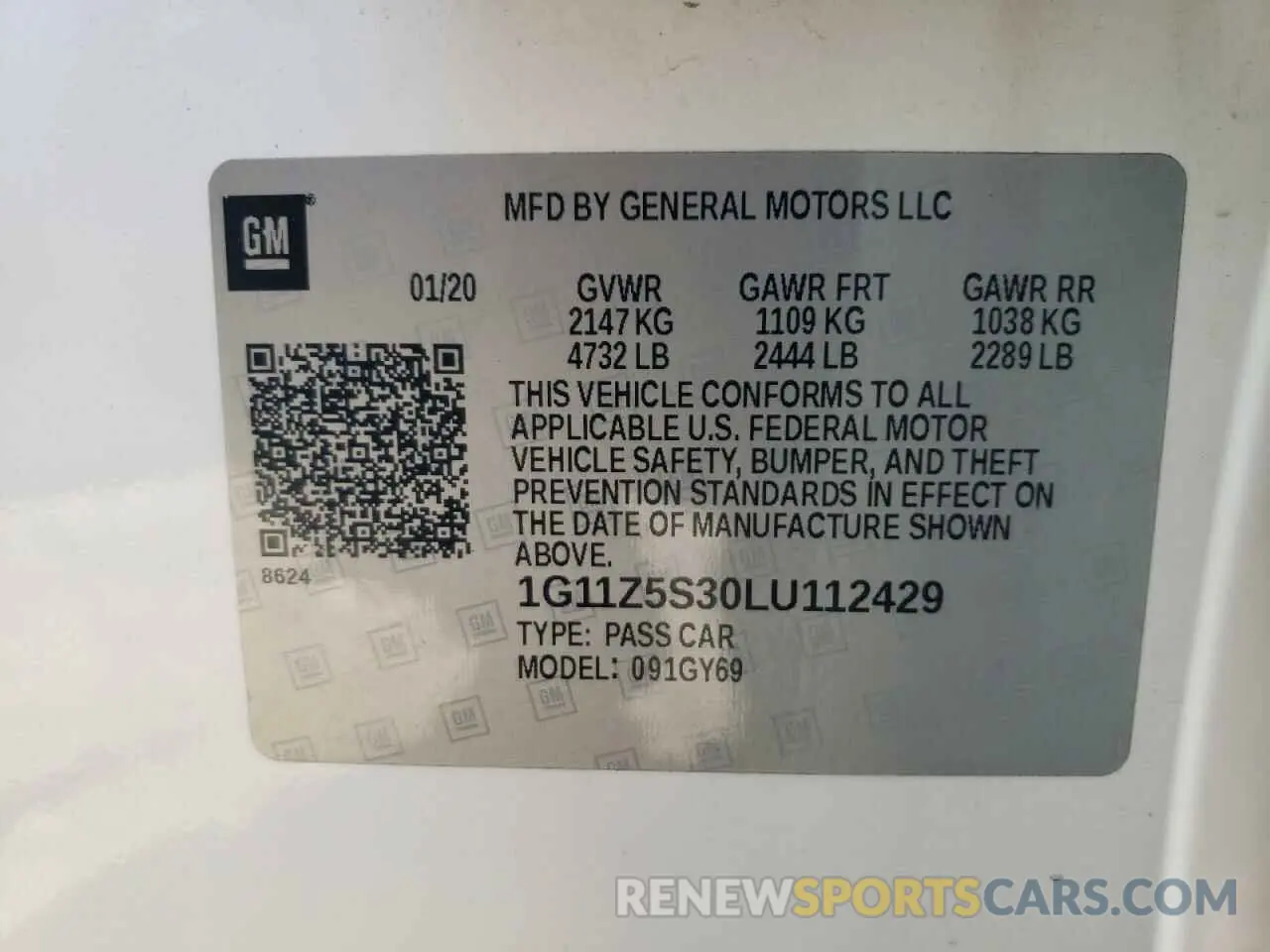 15 Photograph of a damaged car 1G11Z5S30LU112429 CHEVROLET IMPALA 2020