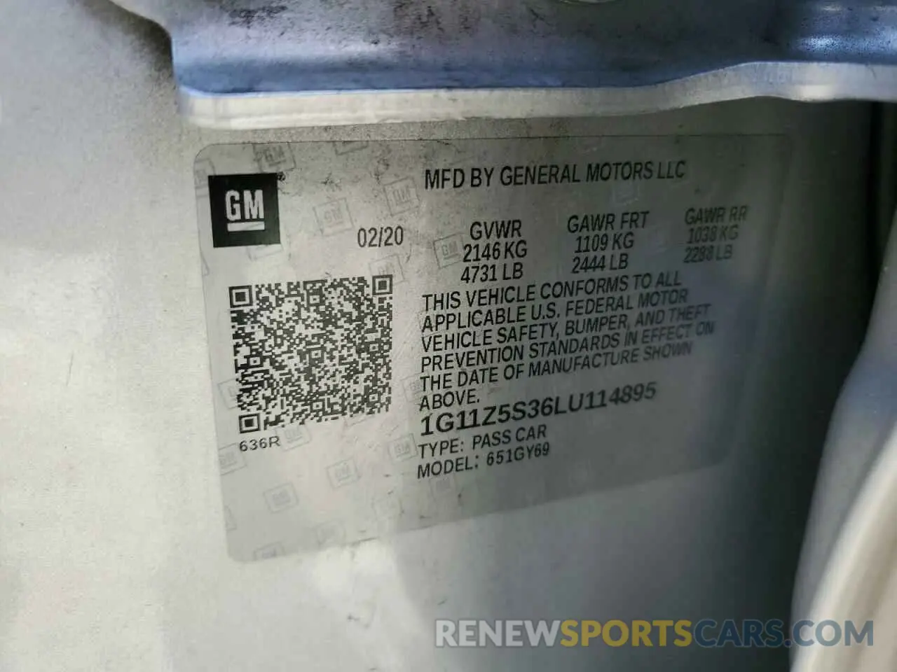 13 Photograph of a damaged car 1G11Z5S36LU114895 CHEVROLET IMPALA 2020