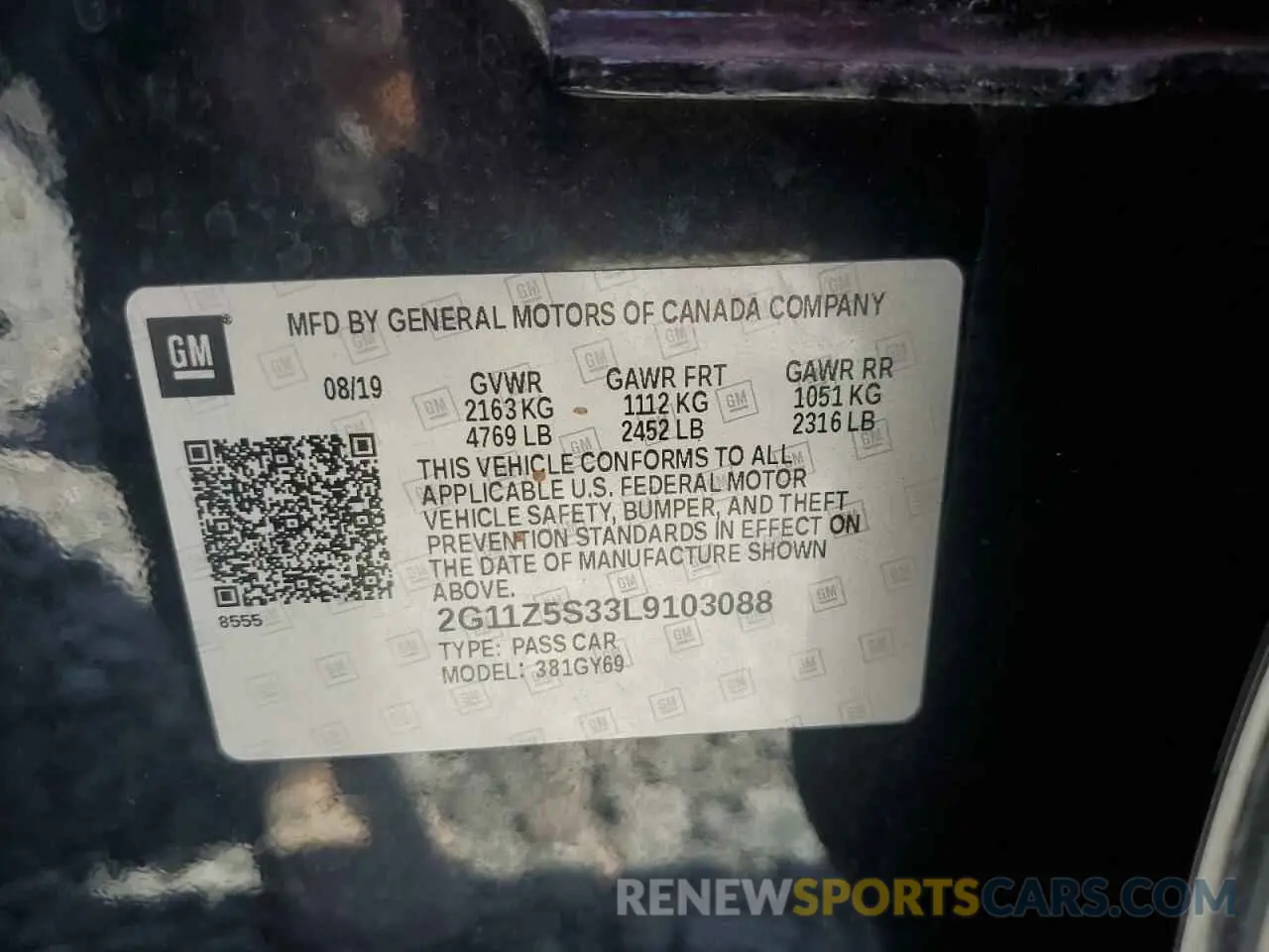 14 Photograph of a damaged car 2G11Z5S33L9103088 CHEVROLET IMPALA 2020