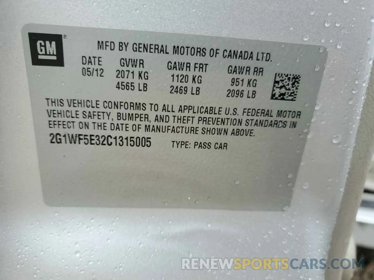 13 Photograph of a damaged car 2G1WF5E32C1315005 CHEVROLET IMPALA 2021
