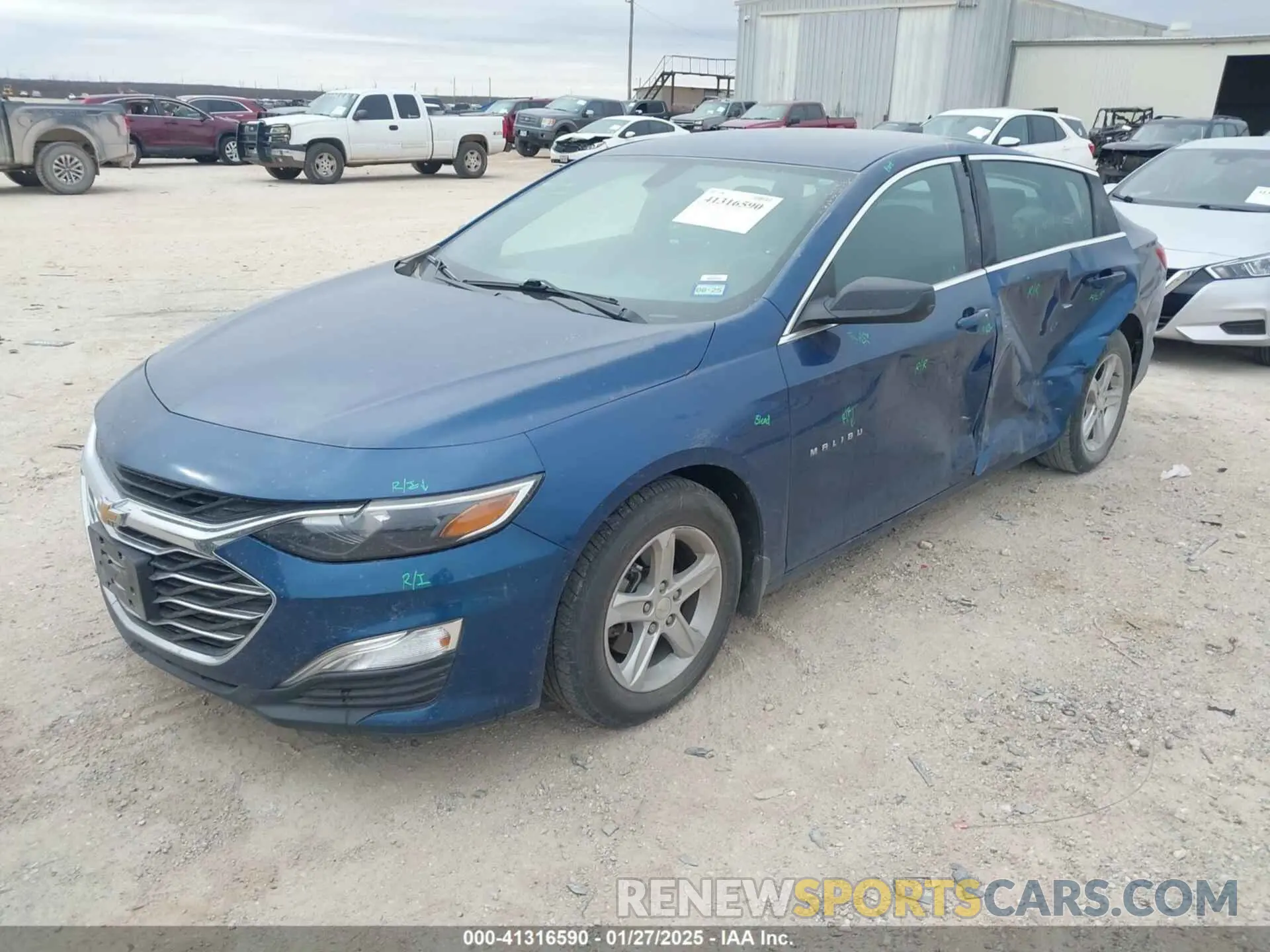 2 Photograph of a damaged car 1G1ZB5ST0KF143514 CHEVROLET MALIBU 2019