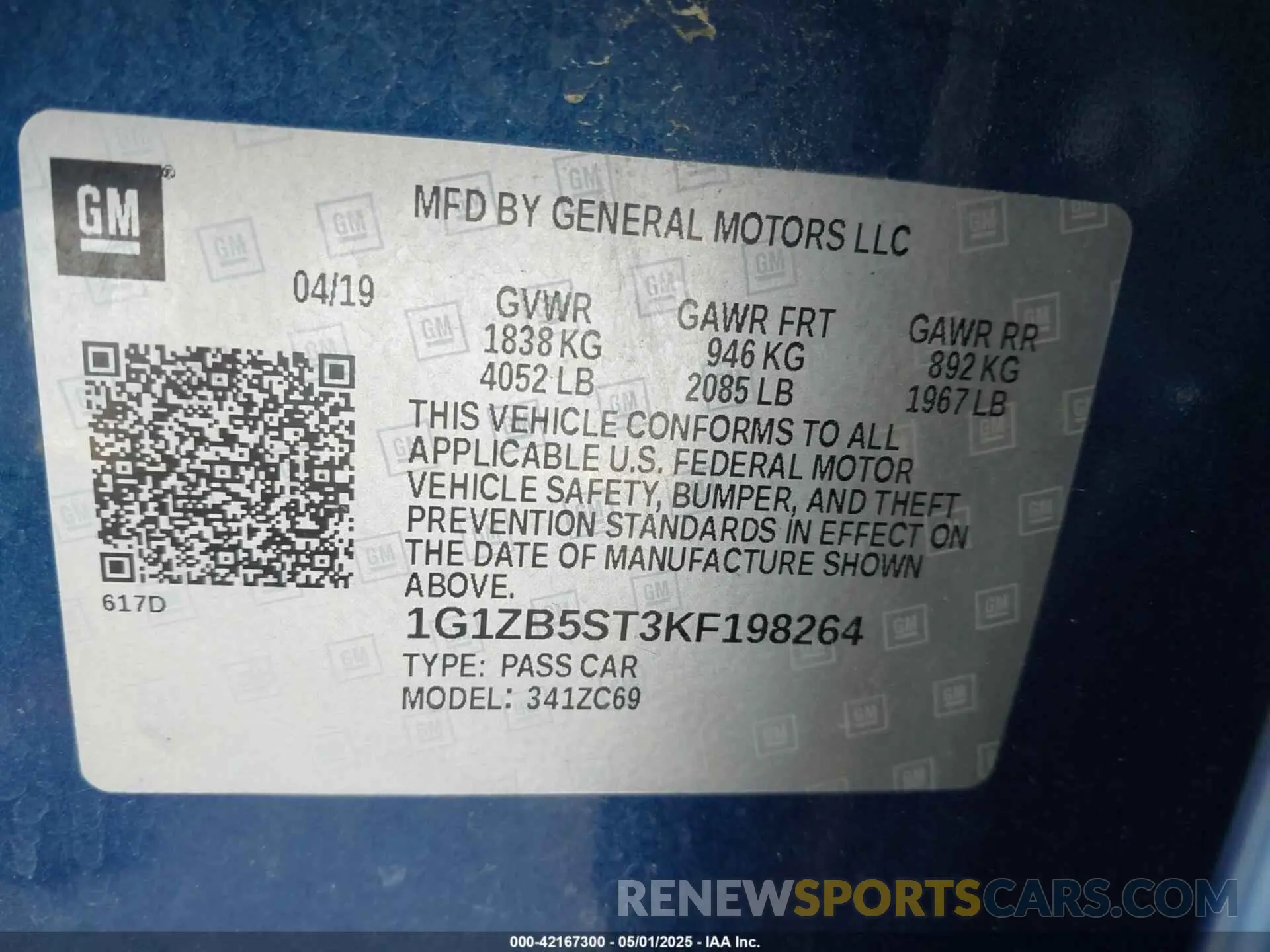 9 Photograph of a damaged car 1G1ZB5ST3KF198264 CHEVROLET MALIBU 2019