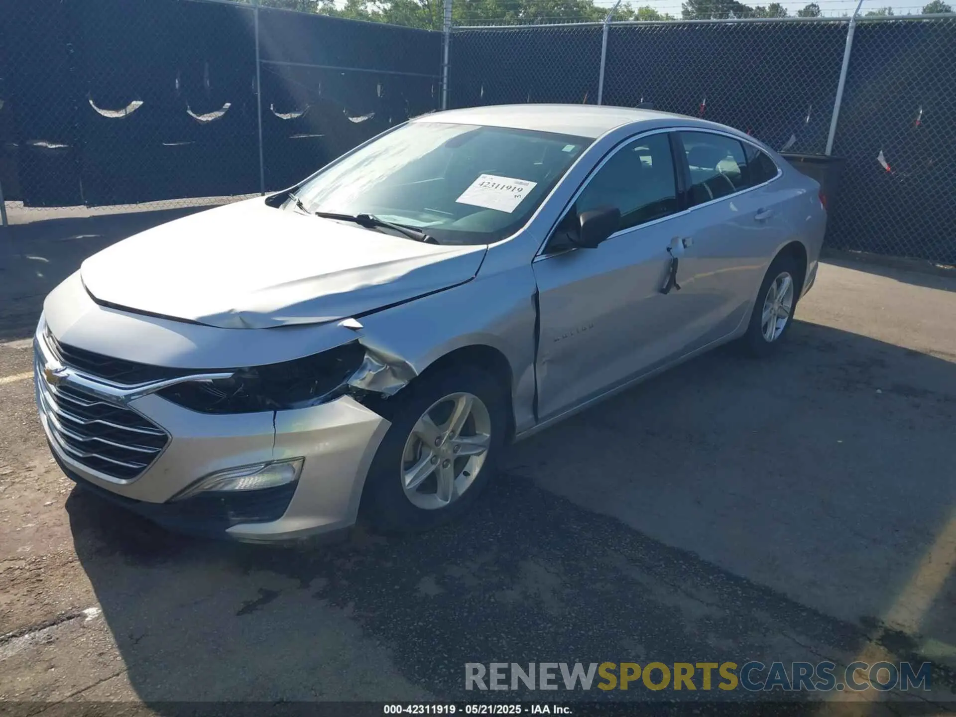 2 Photograph of a damaged car 1G1ZB5ST4KF165824 CHEVROLET MALIBU 2019