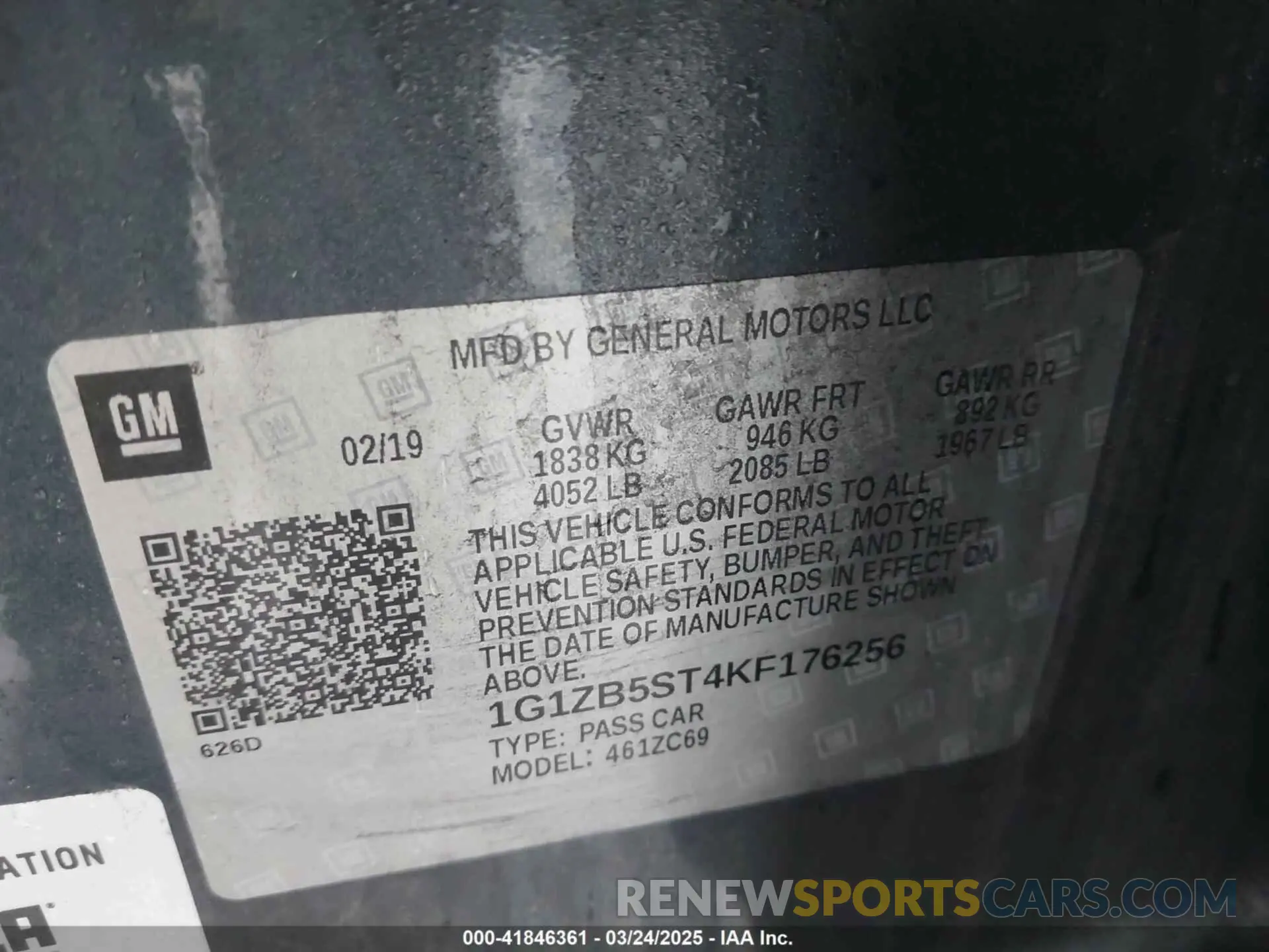 9 Photograph of a damaged car 1G1ZB5ST4KF176256 CHEVROLET MALIBU 2019