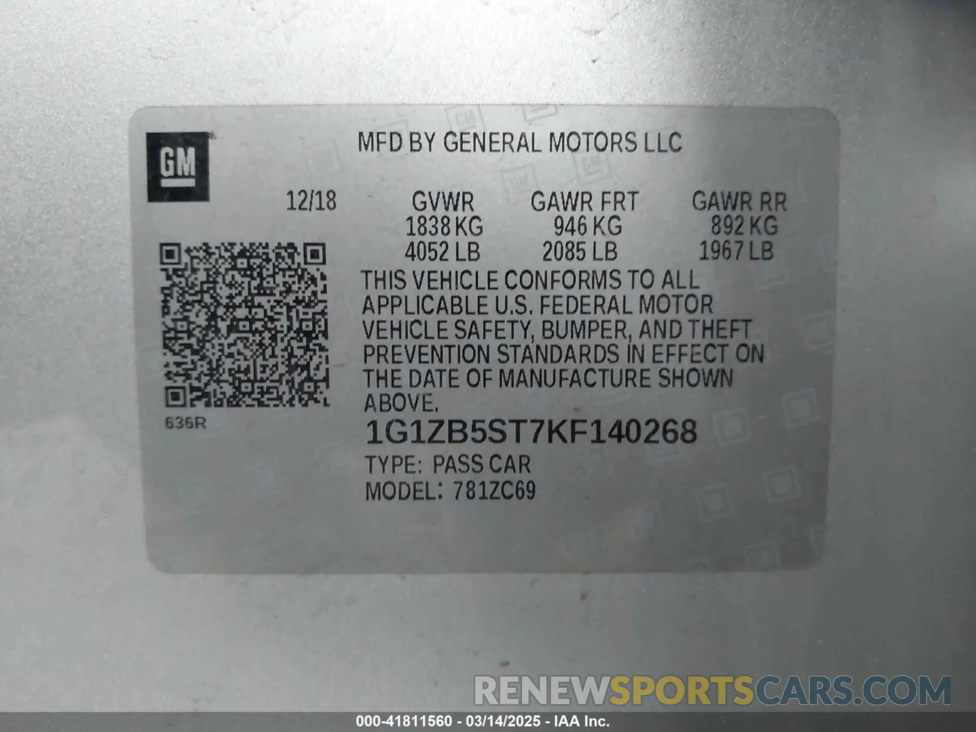 9 Photograph of a damaged car 1G1ZB5ST7KF140268 CHEVROLET MALIBU 2019