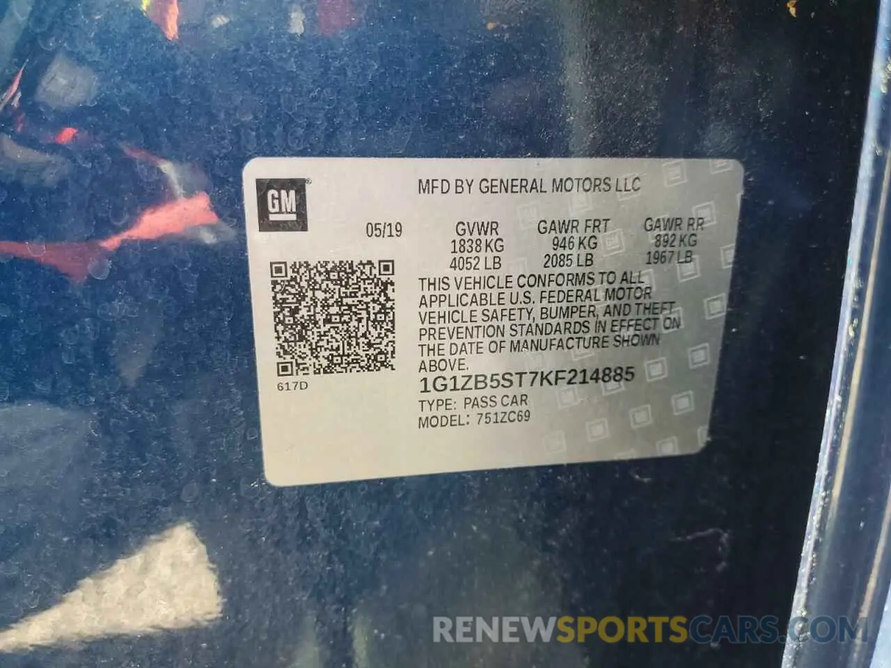 12 Photograph of a damaged car 1G1ZB5ST7KF214885 CHEVROLET MALIBU 2019