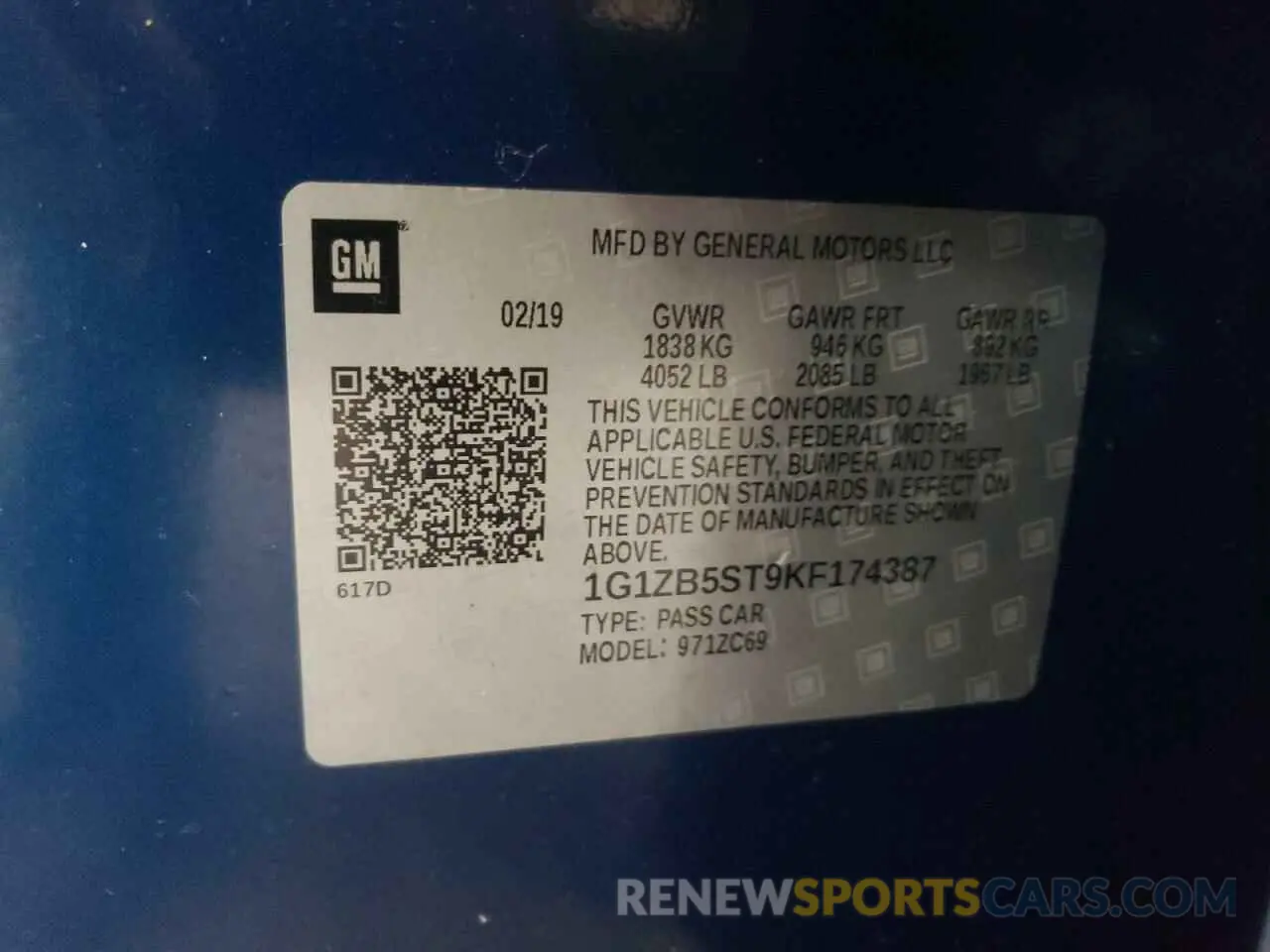 12 Photograph of a damaged car 1G1ZB5ST9KF174387 CHEVROLET MALIBU 2019