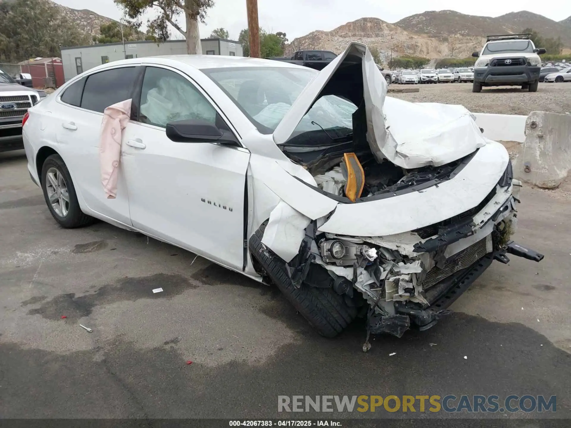 1 Photograph of a damaged car 1G1ZB5STXKF220180 CHEVROLET MALIBU 2019