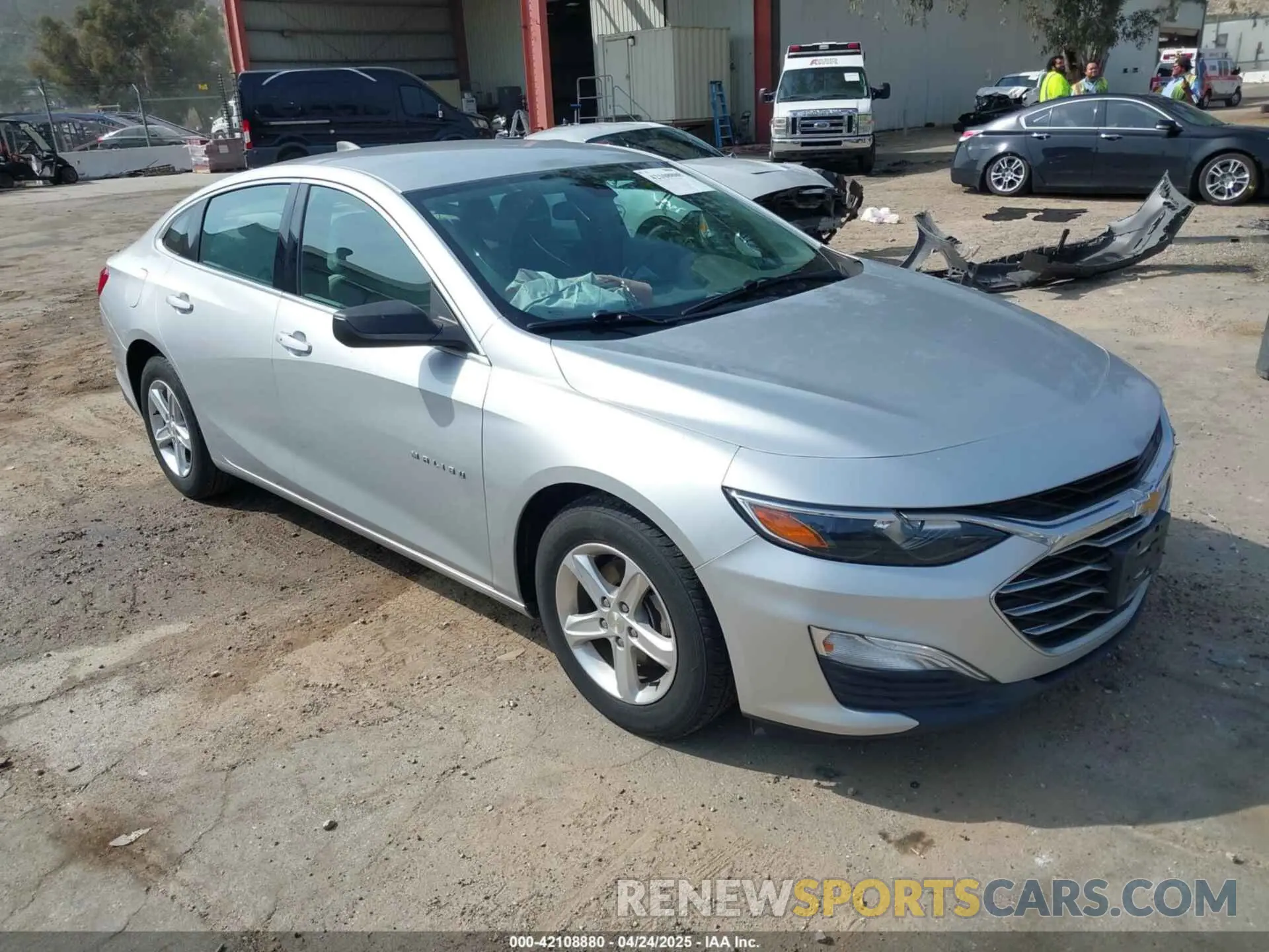 1 Photograph of a damaged car 1G1ZC5ST7KF184946 CHEVROLET MALIBU 2019