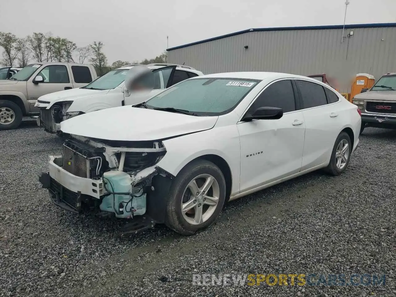 1 Photograph of a damaged car 1G1ZC5ST8KF182834 CHEVROLET MALIBU 2019