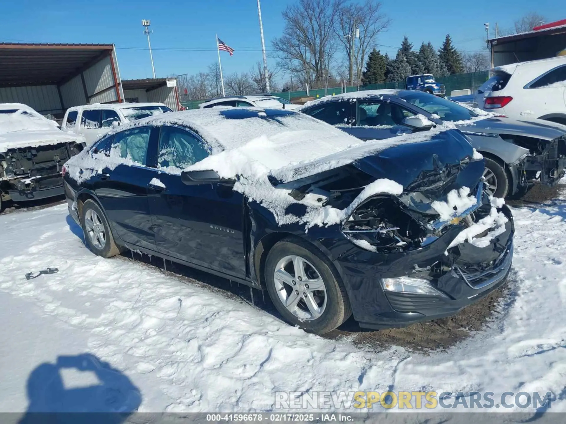 1 Photograph of a damaged car 1G1ZC5ST9KF135456 CHEVROLET MALIBU 2019