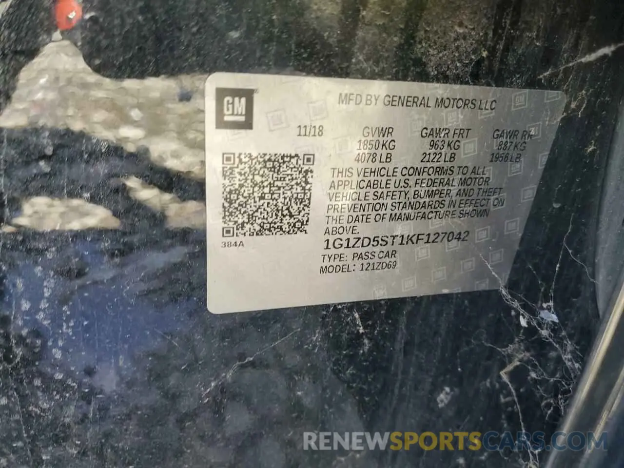 12 Photograph of a damaged car 1G1ZD5ST1KF127042 CHEVROLET MALIBU 2019