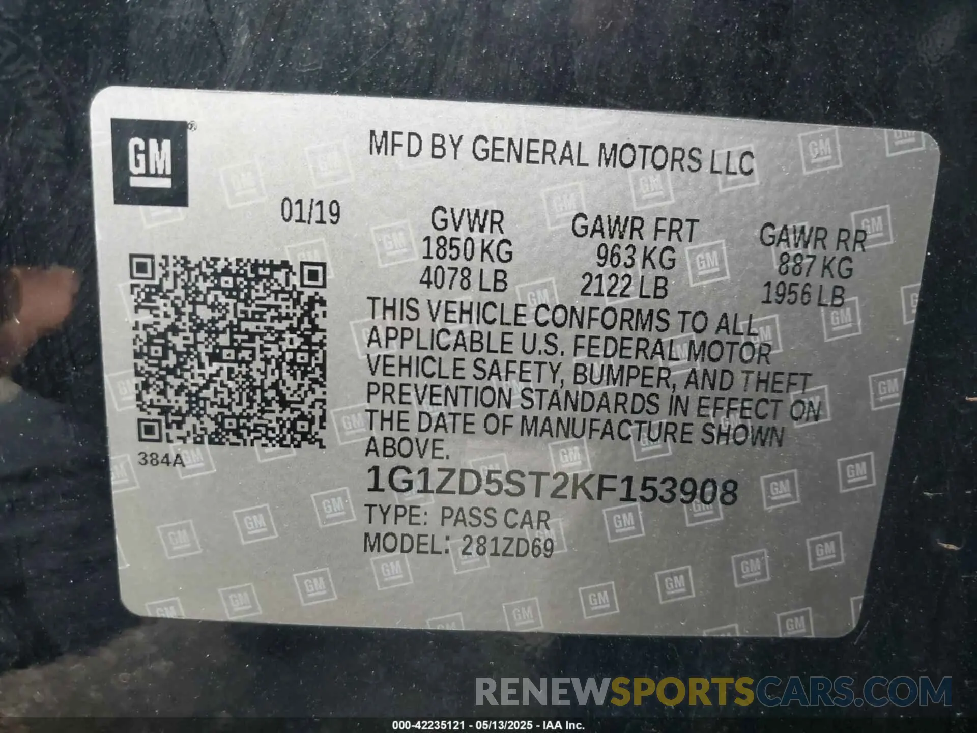 9 Photograph of a damaged car 1G1ZD5ST2KF153908 CHEVROLET MALIBU 2019