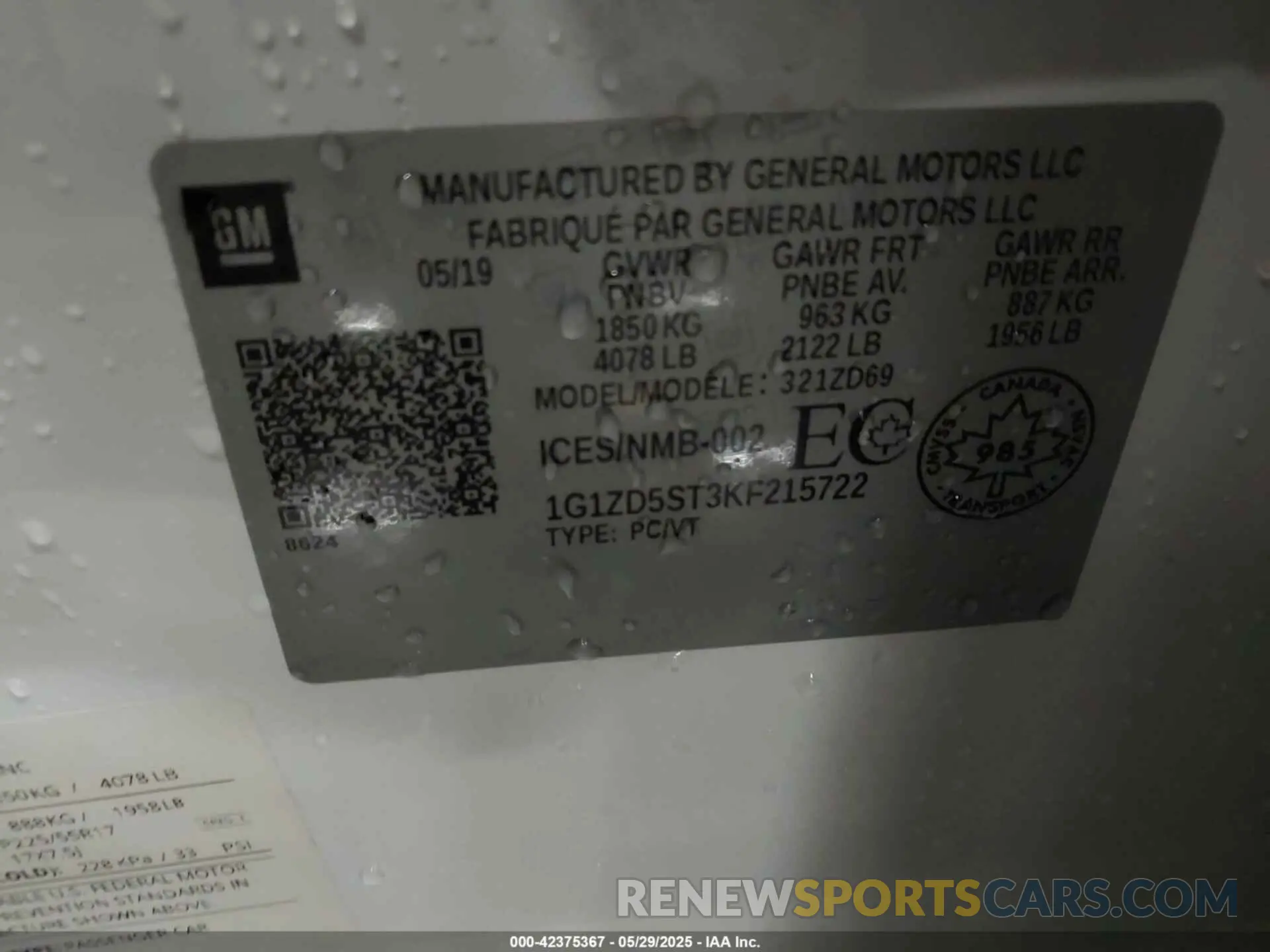 9 Photograph of a damaged car 1G1ZD5ST3KF215722 CHEVROLET MALIBU 2019