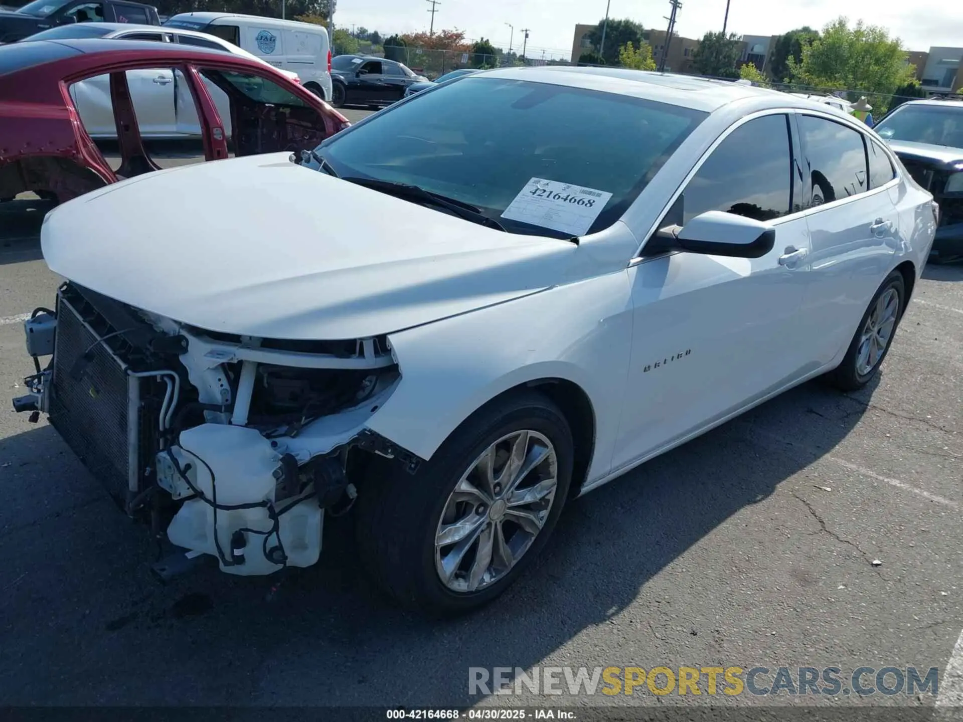 2 Photograph of a damaged car 1G1ZD5ST5KF112091 CHEVROLET MALIBU 2019