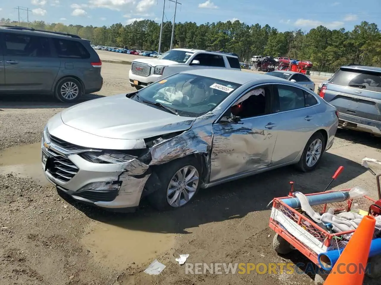 1 Photograph of a damaged car 1G1ZD5ST5KF146337 CHEVROLET MALIBU 2019