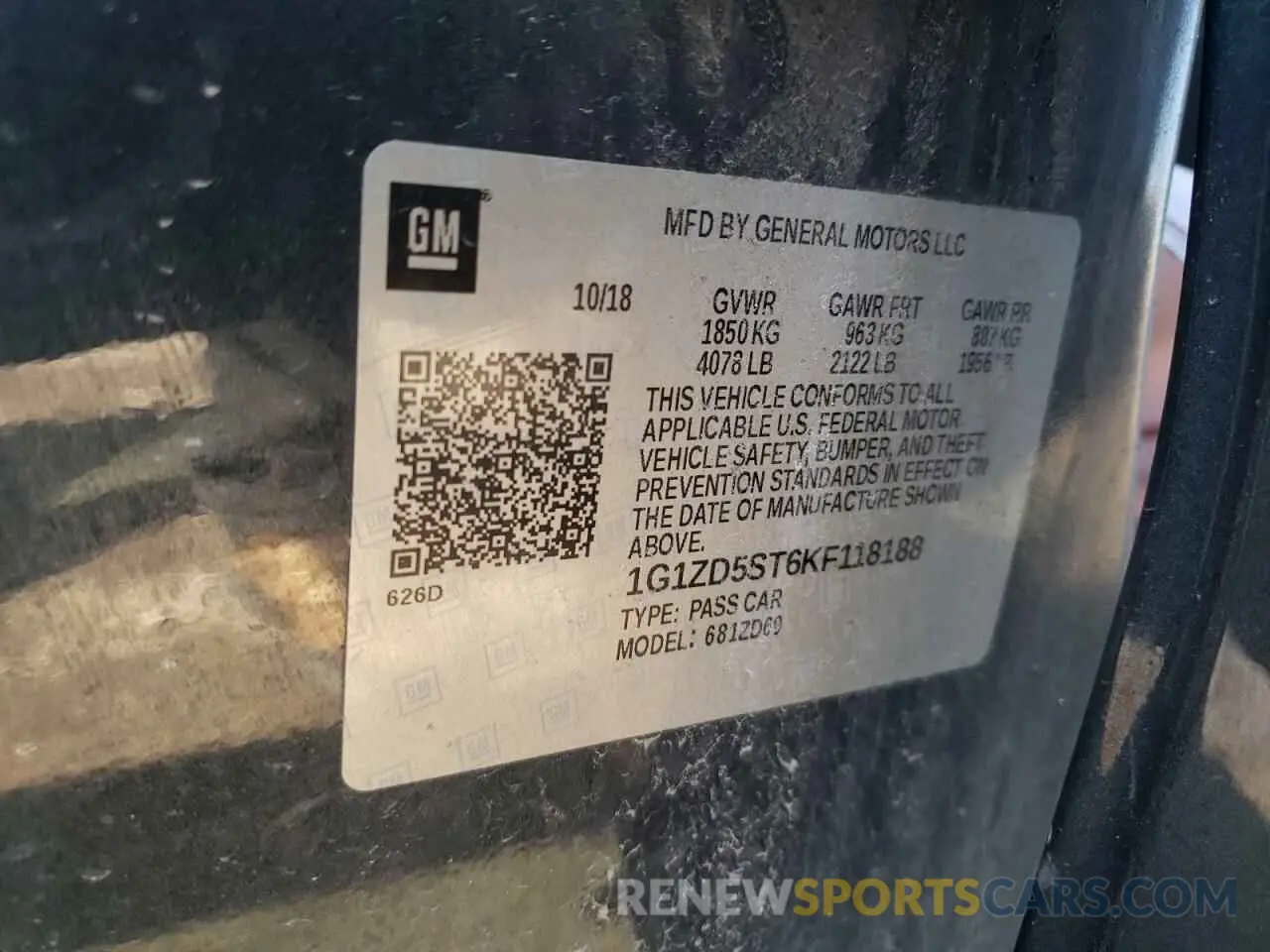 14 Photograph of a damaged car 1G1ZD5ST6KF118188 CHEVROLET MALIBU 2019