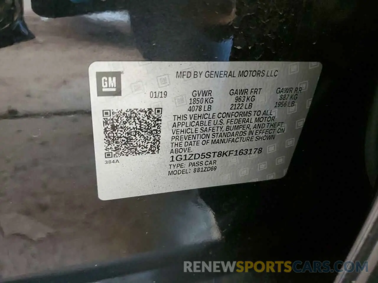 14 Photograph of a damaged car 1G1ZD5ST8KF163178 CHEVROLET MALIBU 2019