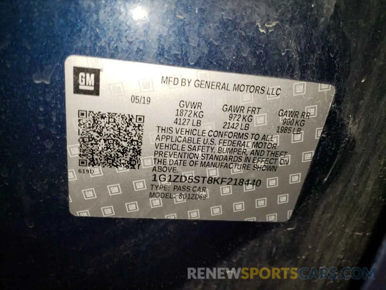 12 Photograph of a damaged car 1G1ZD5ST8KF218440 CHEVROLET MALIBU 2019