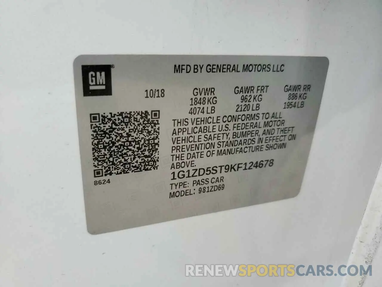 14 Photograph of a damaged car 1G1ZD5ST9KF124678 CHEVROLET MALIBU 2019