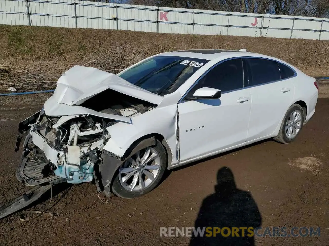 1 Photograph of a damaged car 1G1ZD5ST9KF148284 CHEVROLET MALIBU 2019