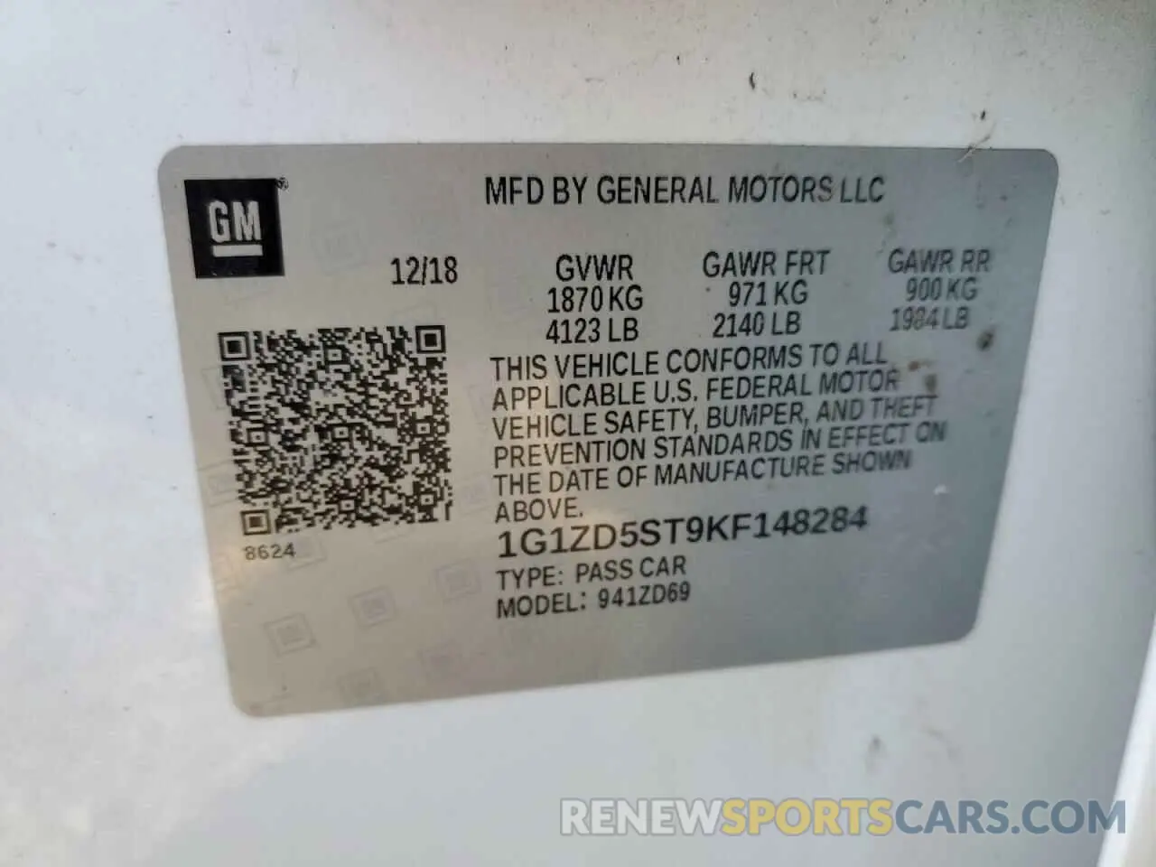 15 Photograph of a damaged car 1G1ZD5ST9KF148284 CHEVROLET MALIBU 2019