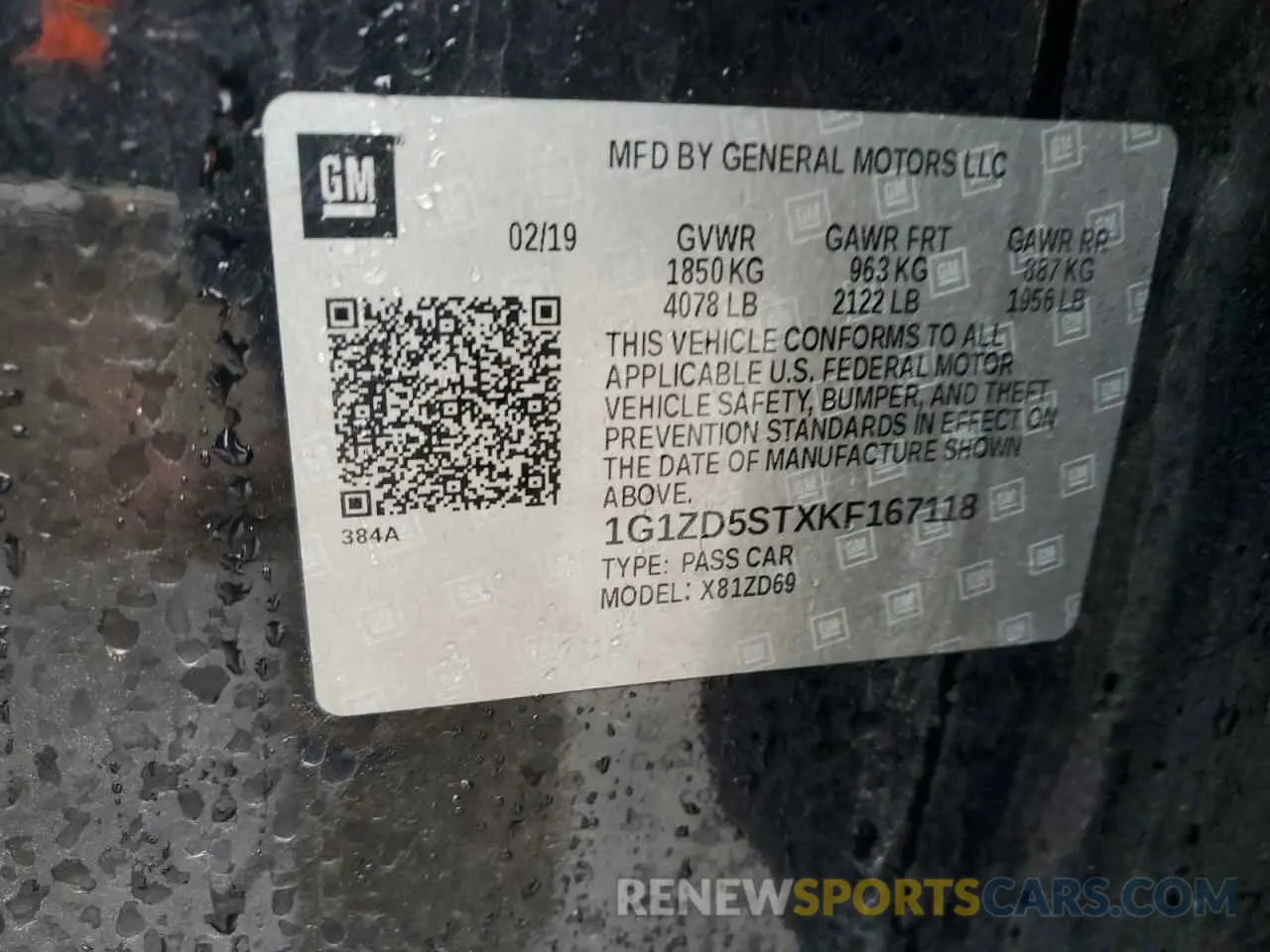 14 Photograph of a damaged car 1G1ZD5STXKF167118 CHEVROLET MALIBU 2019