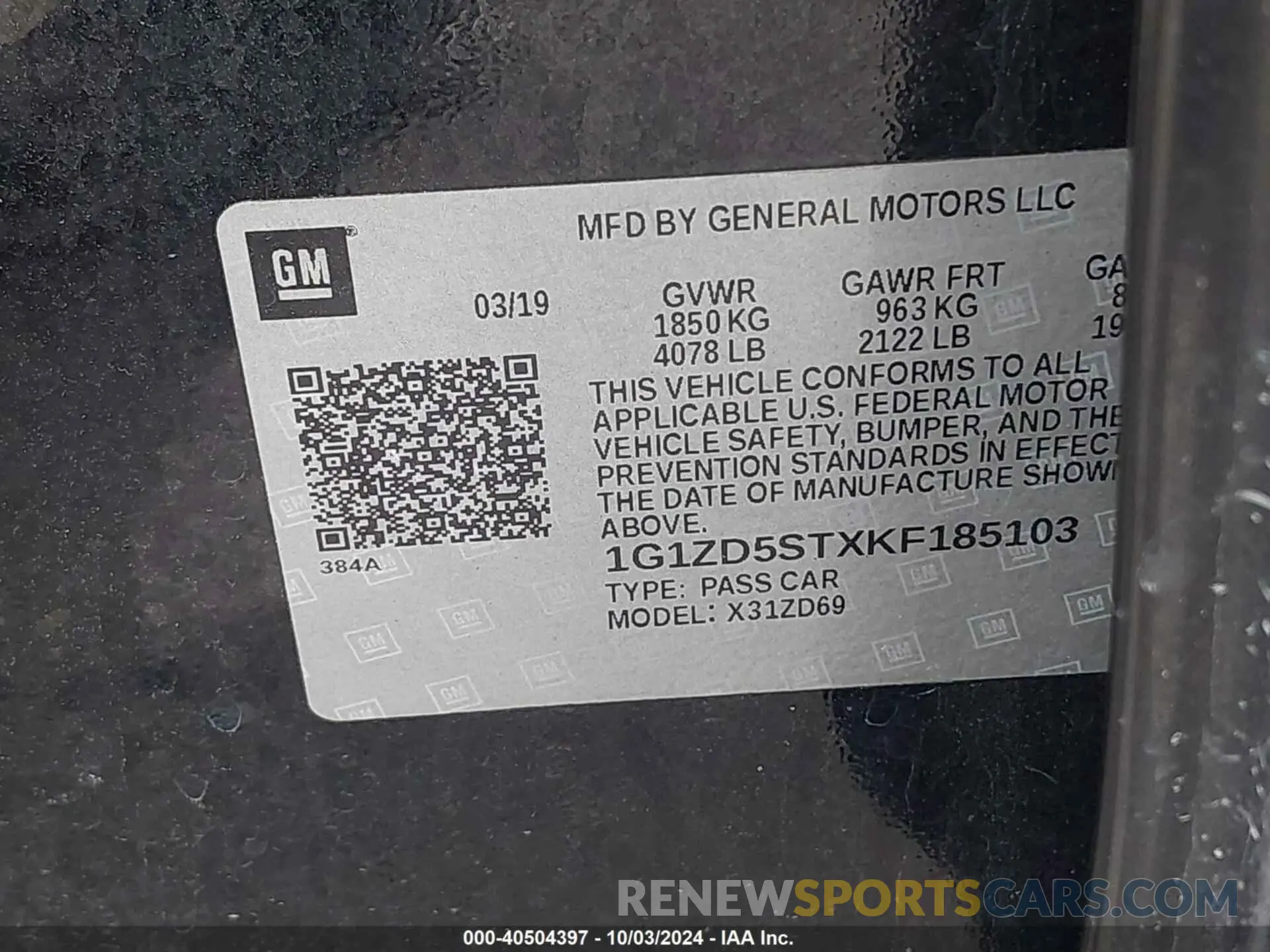 9 Photograph of a damaged car 1G1ZD5STXKF185103 CHEVROLET MALIBU 2019