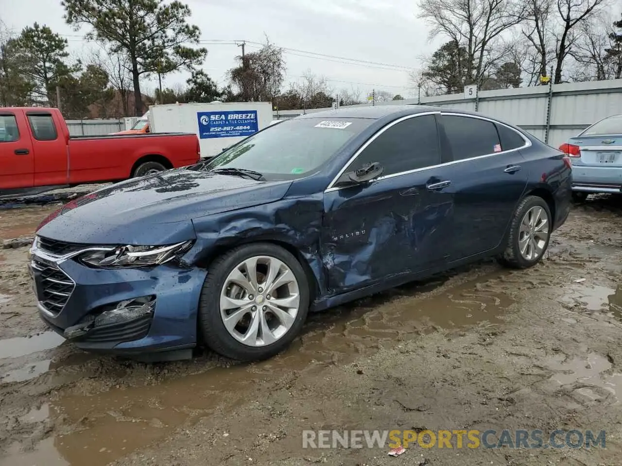 1 Photograph of a damaged car 1G1ZE5SX3KF152041 CHEVROLET MALIBU 2019