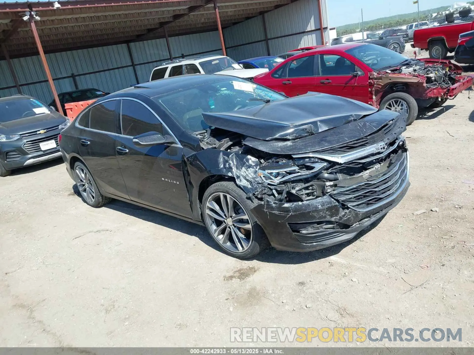 1 Photograph of a damaged car 1G1ZE5SX8KF173743 CHEVROLET MALIBU 2019