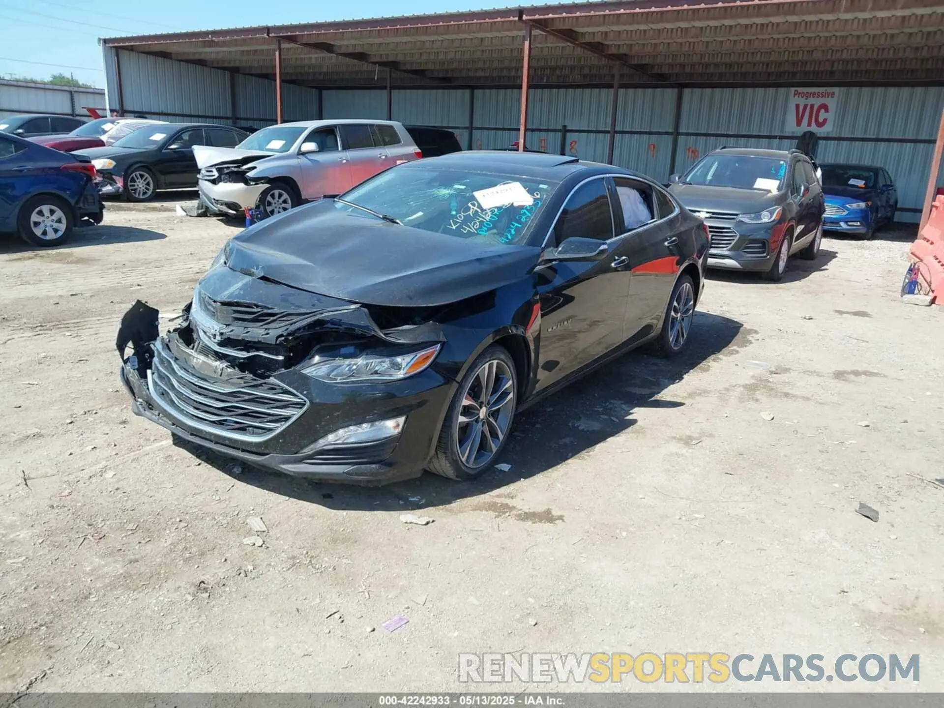 2 Photograph of a damaged car 1G1ZE5SX8KF173743 CHEVROLET MALIBU 2019