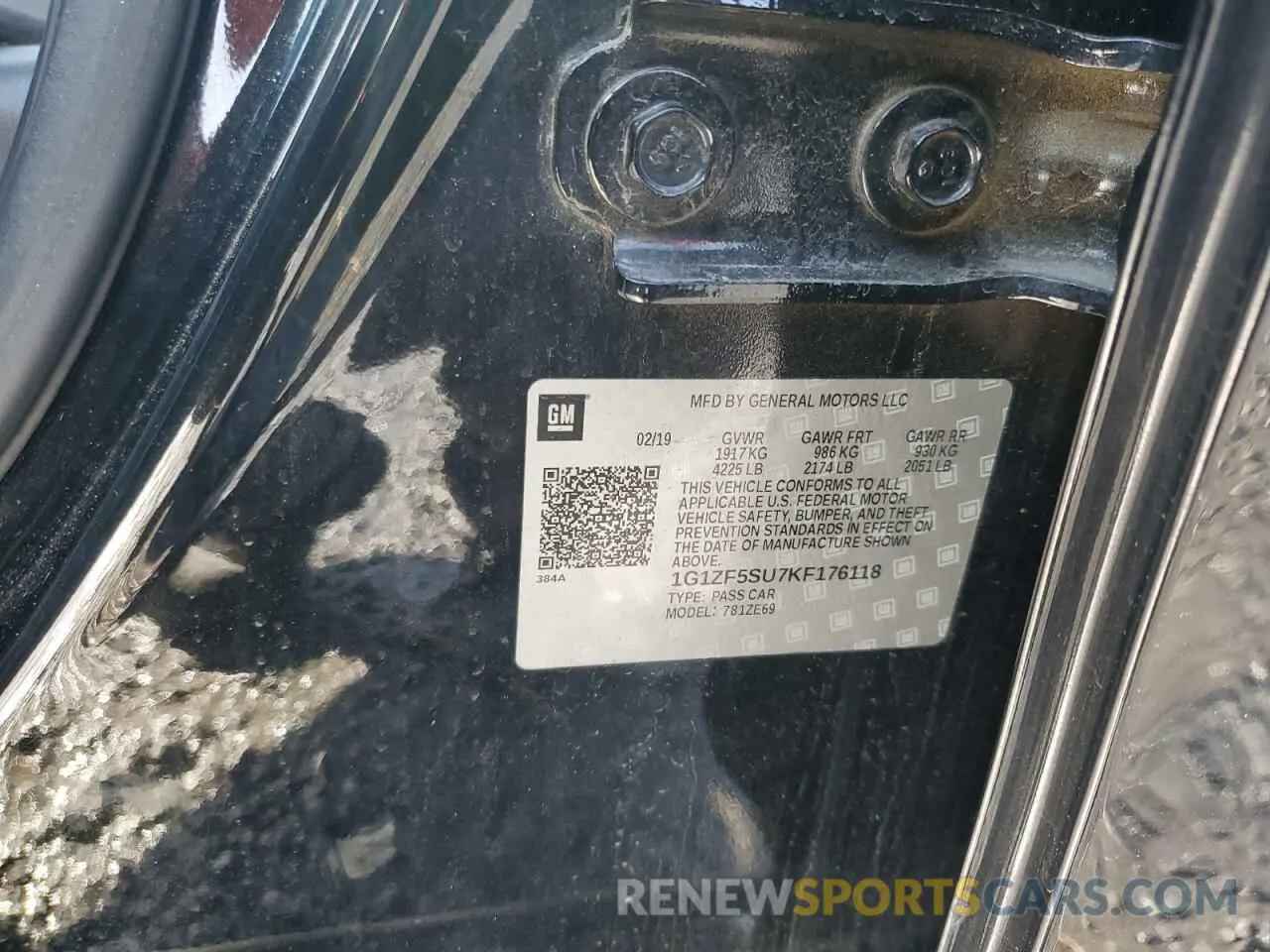 14 Photograph of a damaged car 1G1ZF5SU7KF176118 CHEVROLET MALIBU 2019