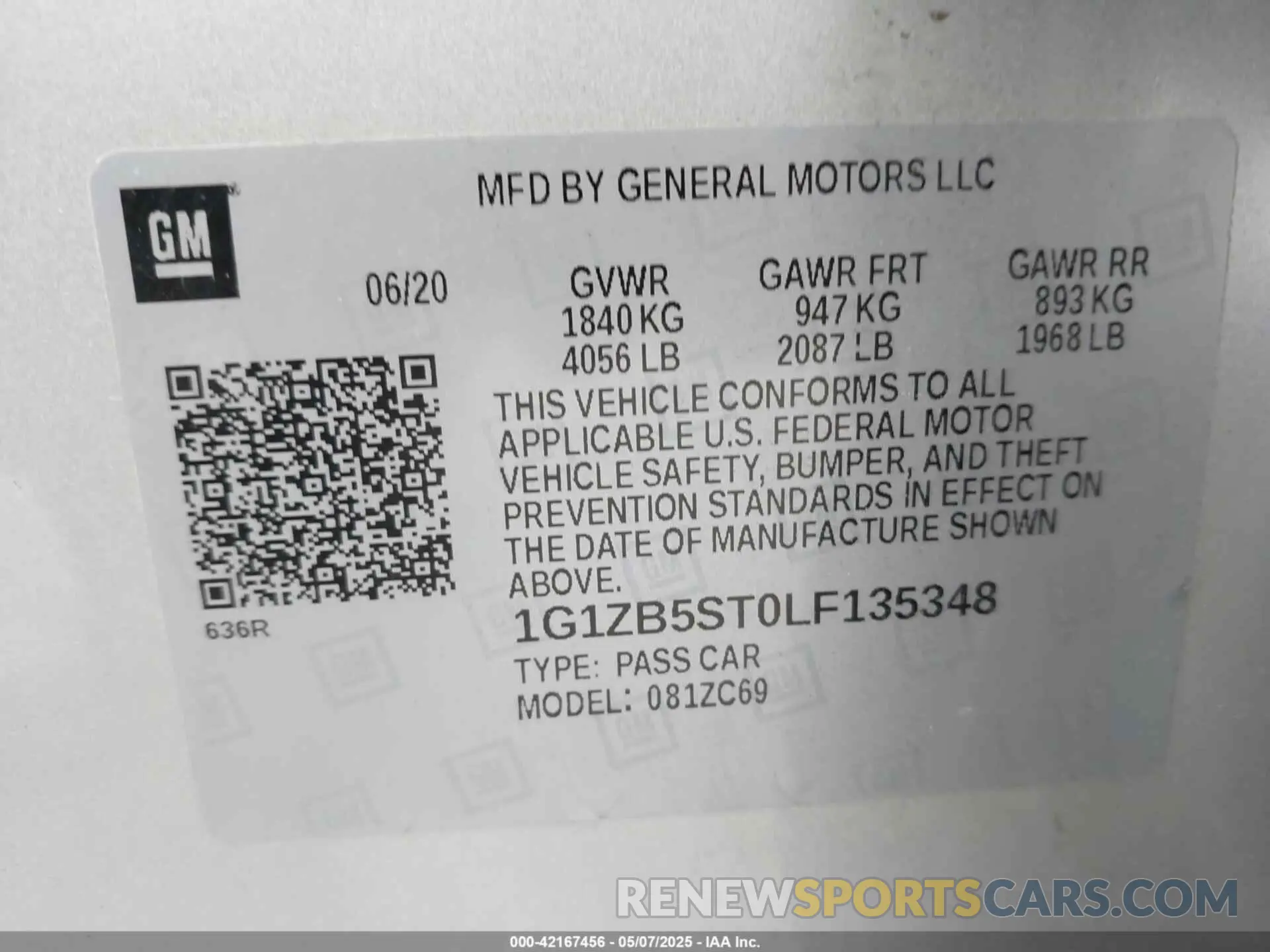 9 Photograph of a damaged car 1G1ZB5ST0LF135348 CHEVROLET MALIBU 2020