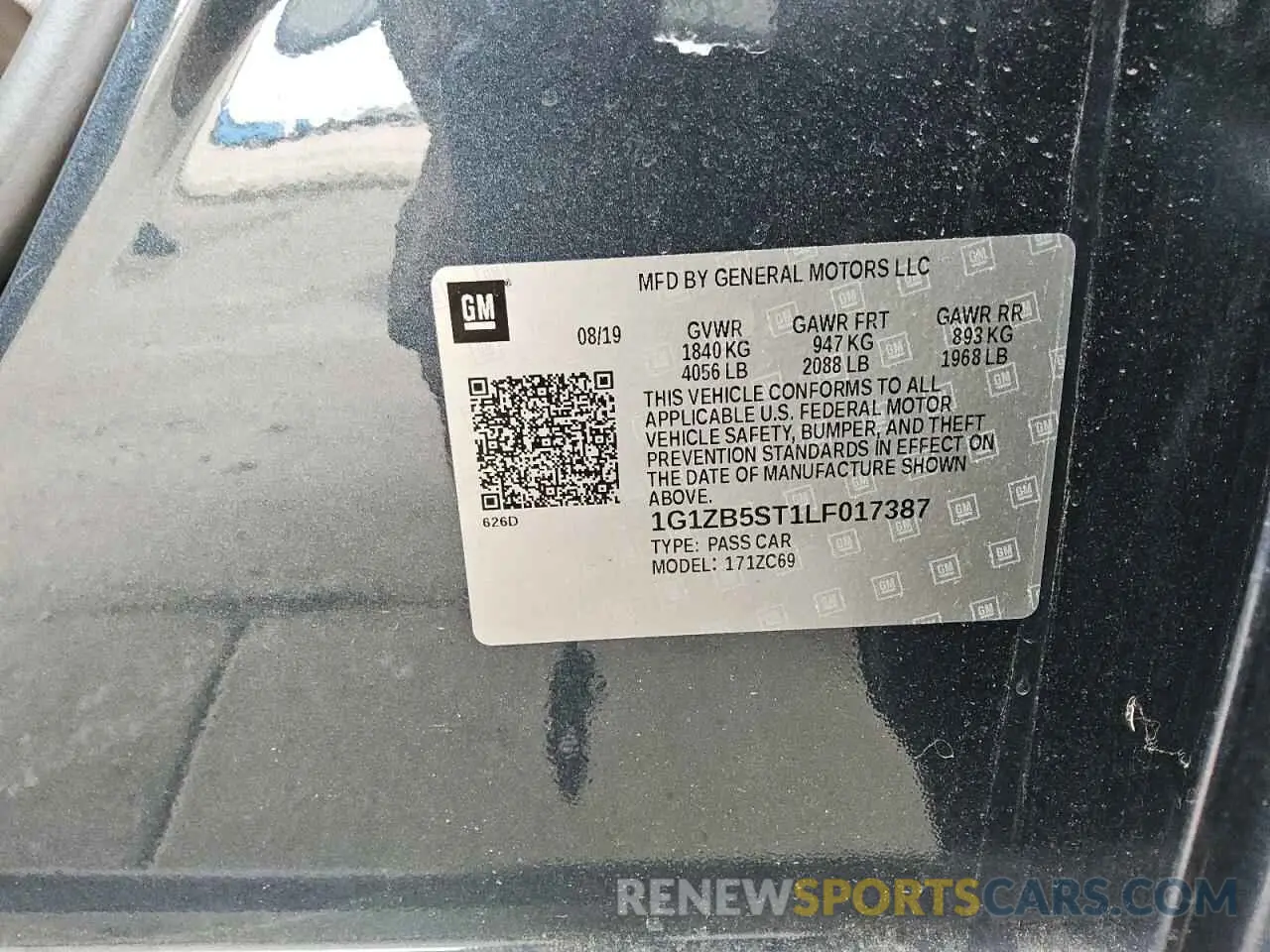 12 Photograph of a damaged car 1G1ZB5ST1LF017387 CHEVROLET MALIBU 2020