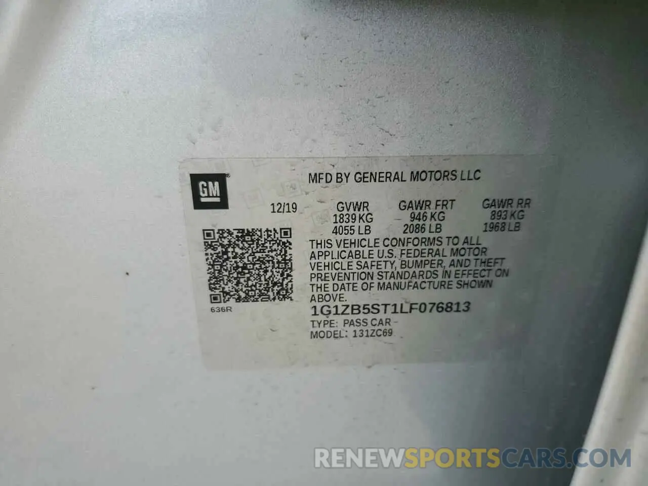 12 Photograph of a damaged car 1G1ZB5ST1LF076813 CHEVROLET MALIBU 2020