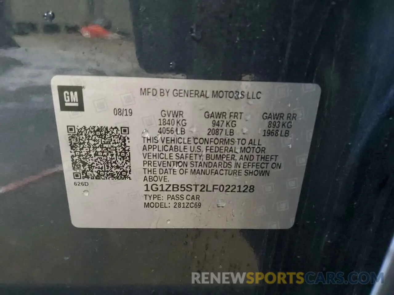 12 Photograph of a damaged car 1G1ZB5ST2LF022128 CHEVROLET MALIBU 2020