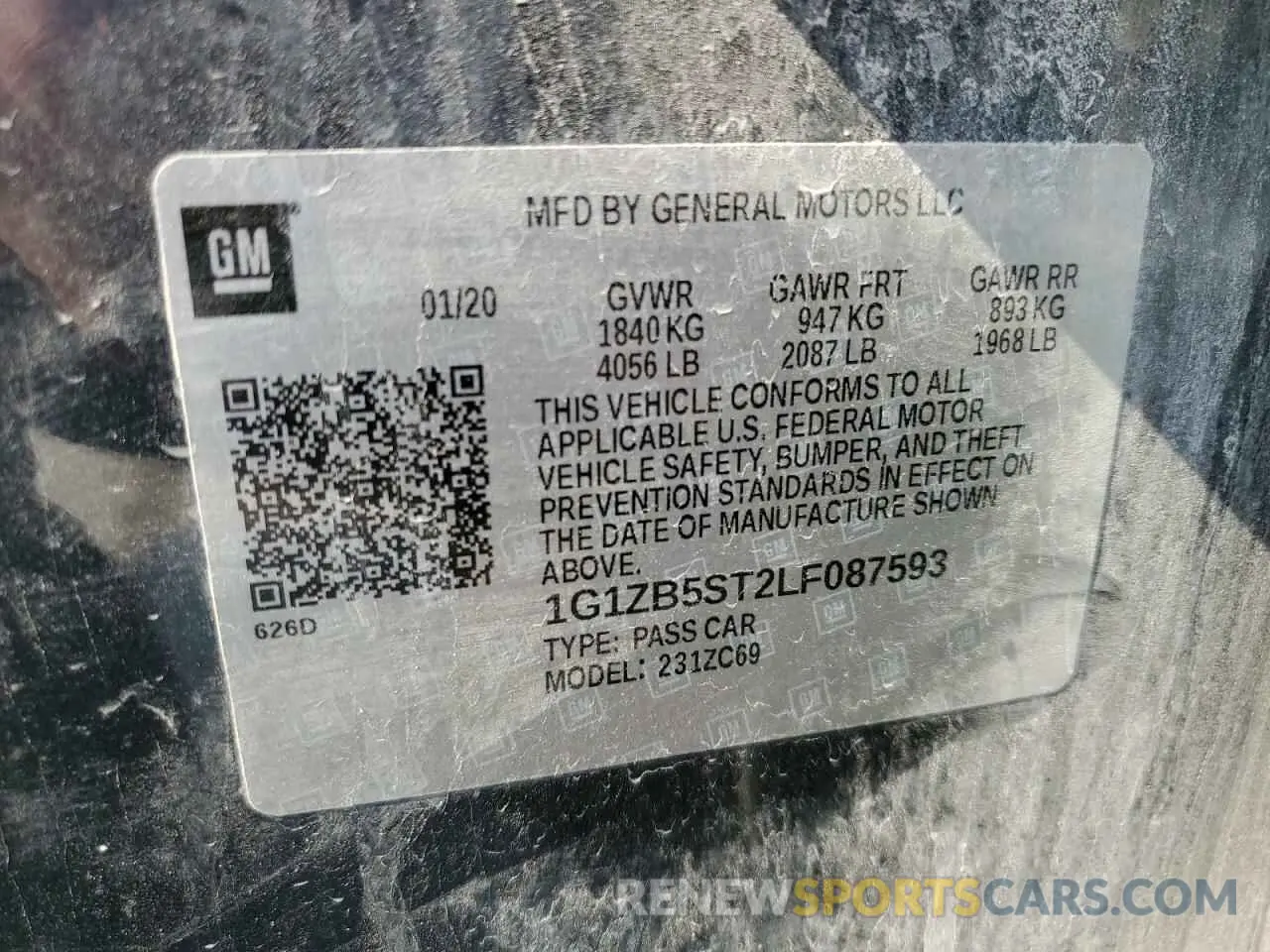 12 Photograph of a damaged car 1G1ZB5ST2LF087593 CHEVROLET MALIBU 2020