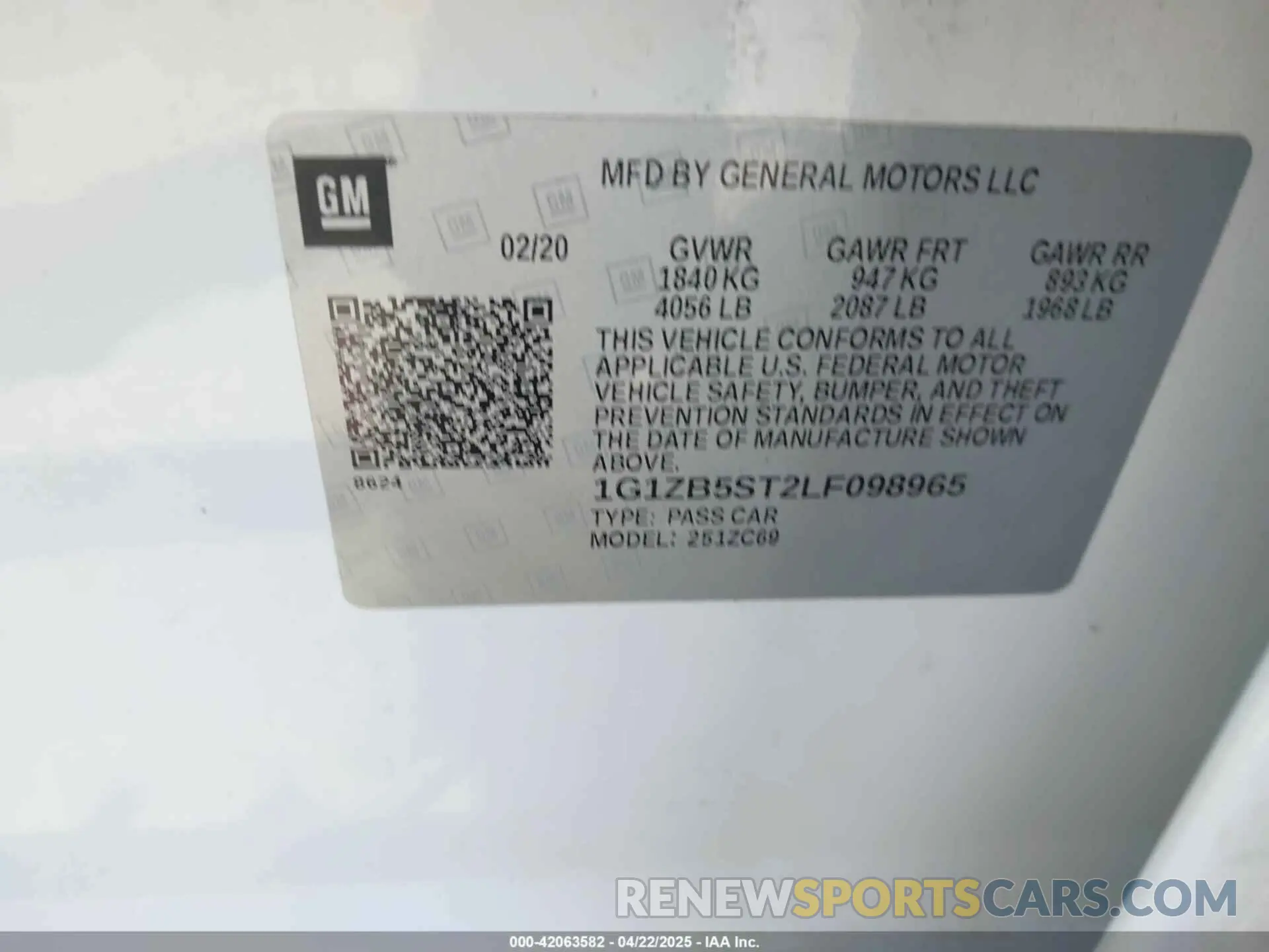 9 Photograph of a damaged car 1G1ZB5ST2LF098965 CHEVROLET MALIBU 2020